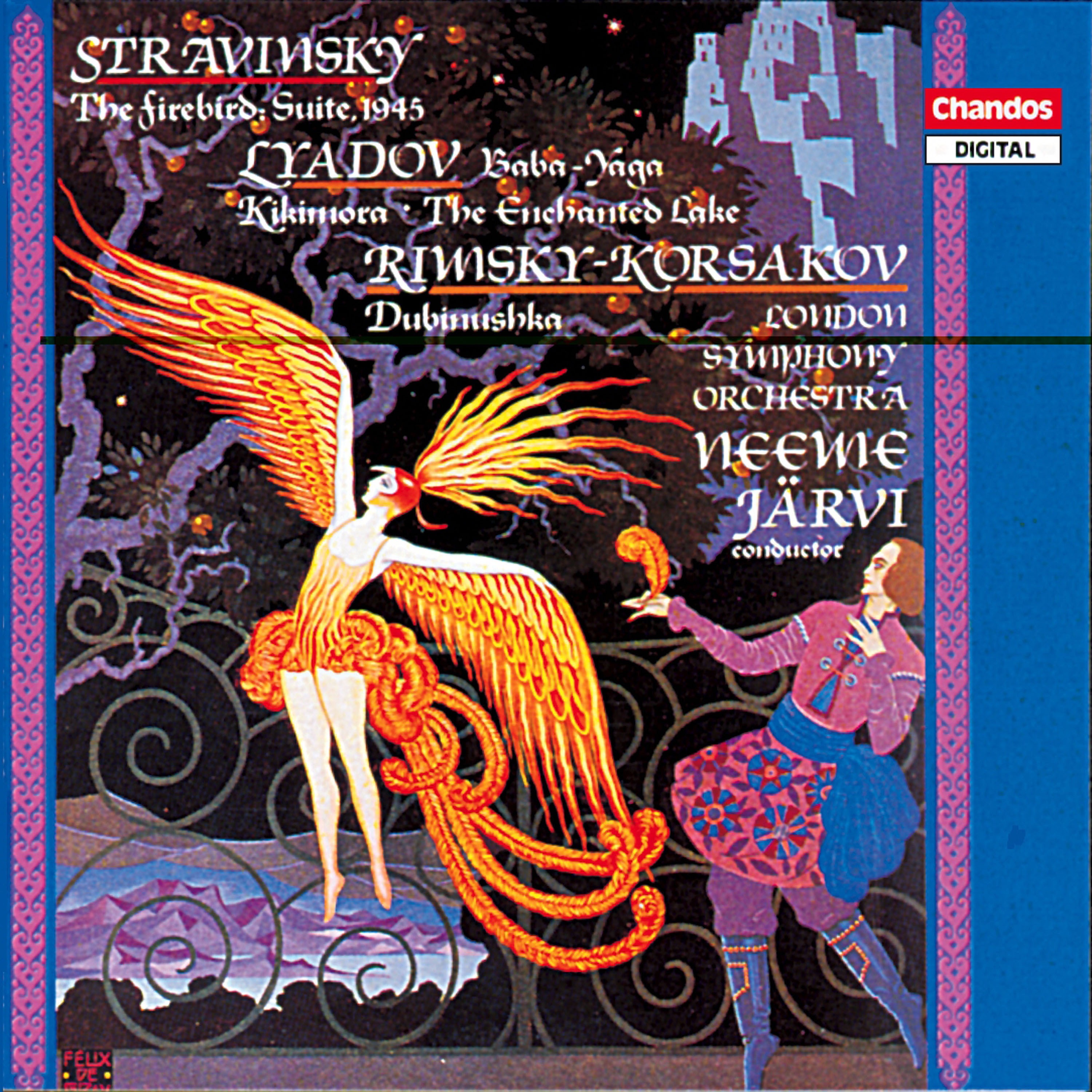 Stravinsky: The Firebird Suite - Lyadov: Baba-Yaga, Kikimora, The Enchanted Lake - Rimsky-Korsakov:  album cover