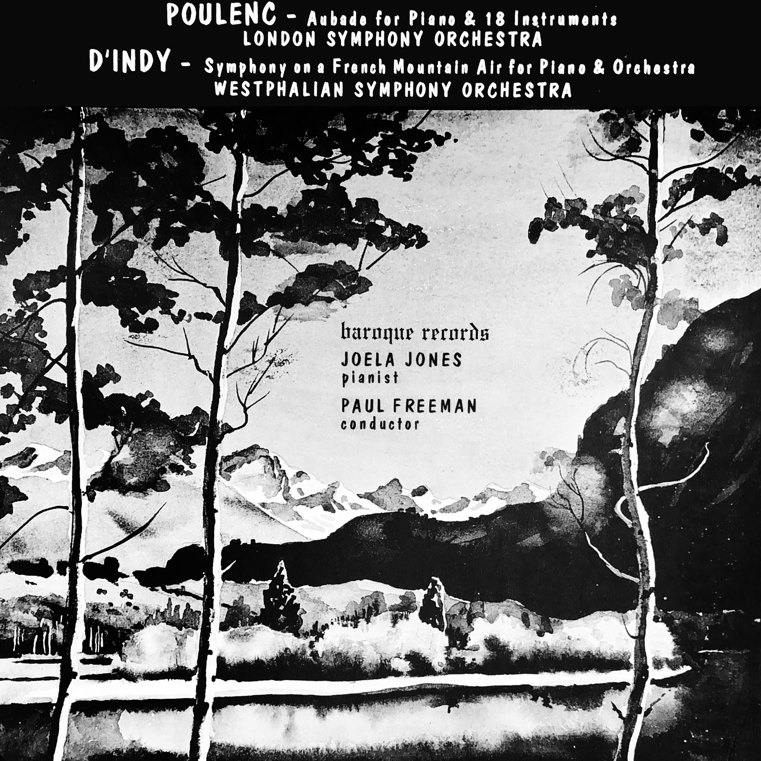 Poulenc: Aubade For Piano & 18 Instruments - Freeman, d'Indy: Symphony On A French Mountain Air For  album cover