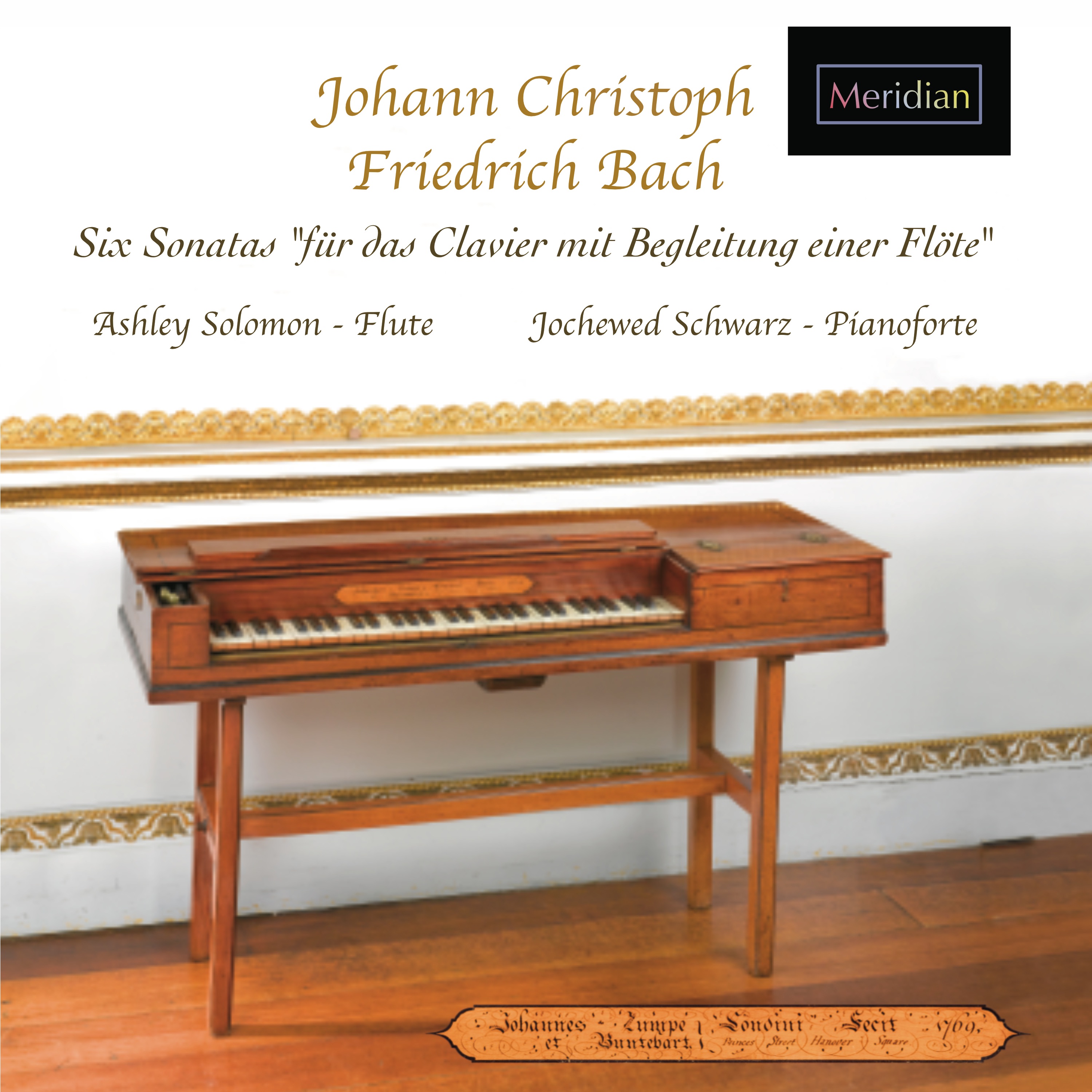J.C.F. Bach: 6 Sonatas for pianoforte and flute album cover
