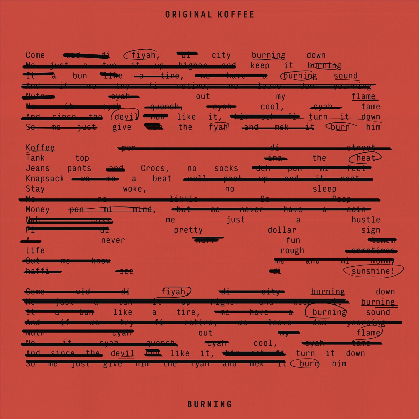 Burning - Single album cover