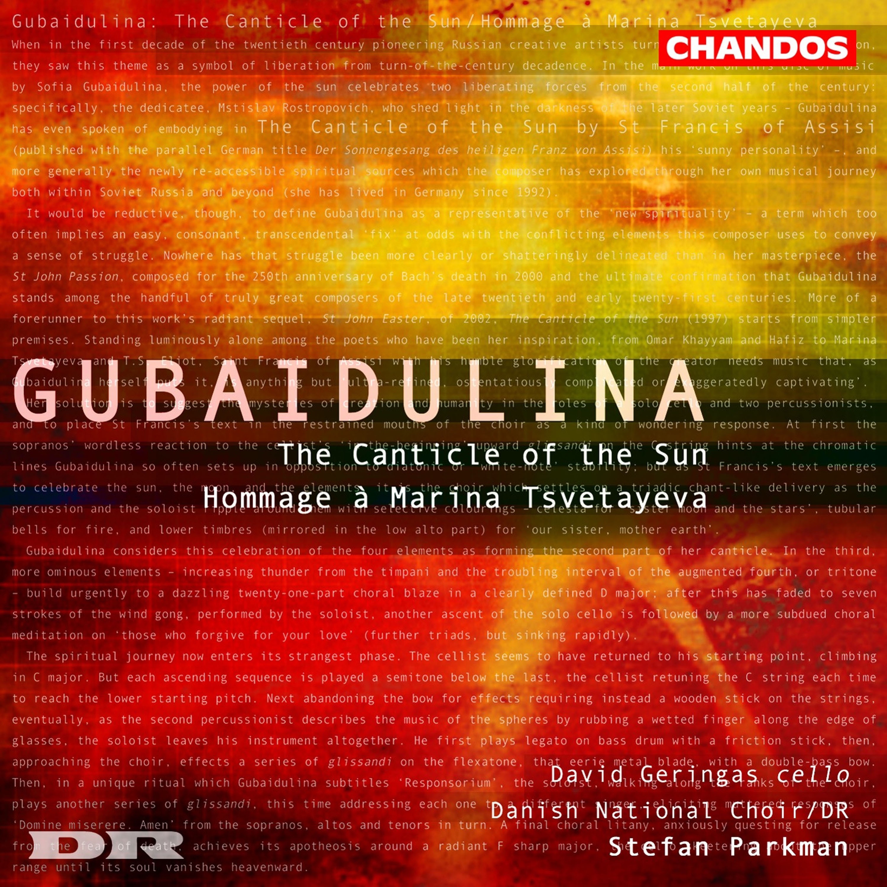 Gubaidulina: The Canticle of the Sun & Homage à Marina Tsvetayeva album cover