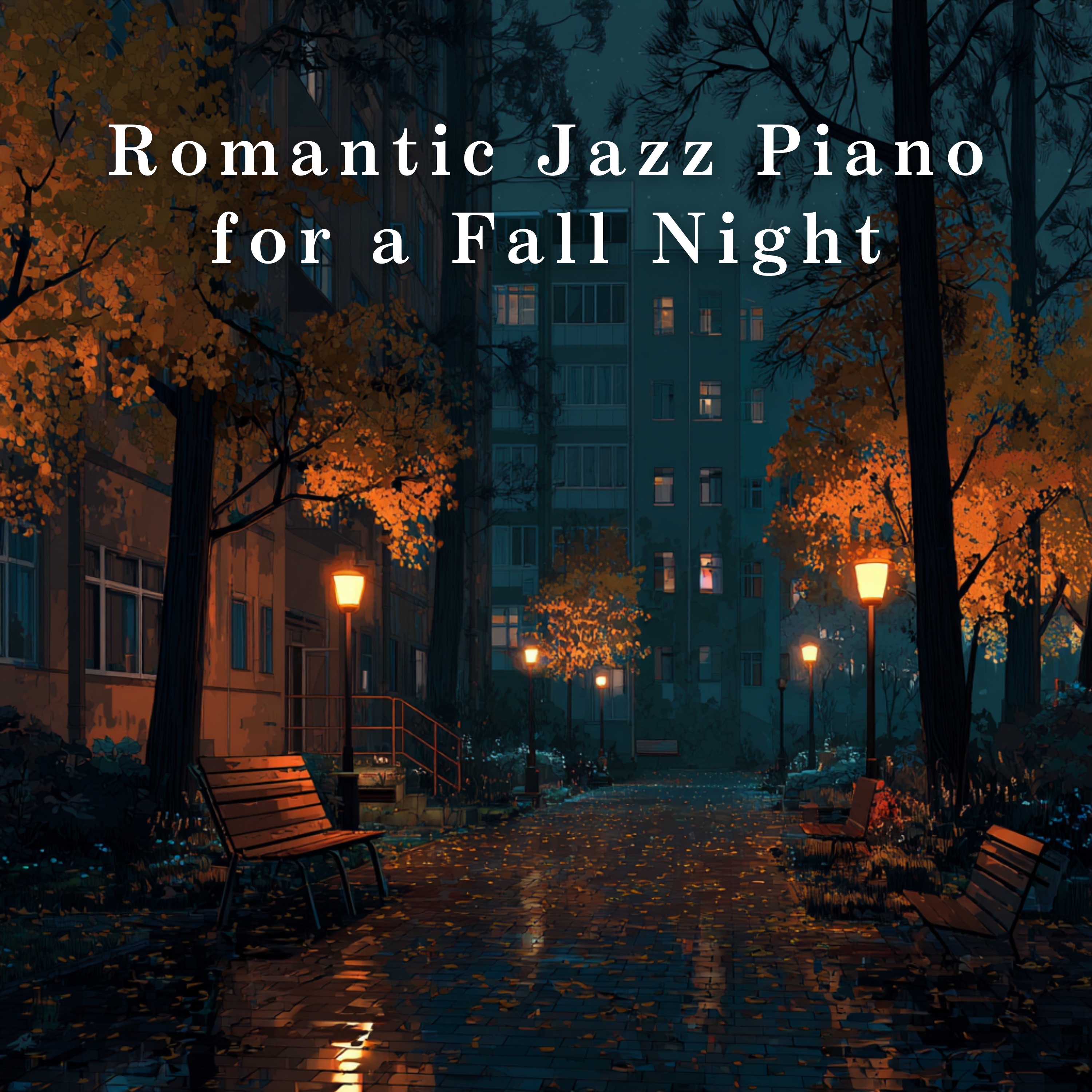 Romantic Jazz Piano for a Fall Night album cover