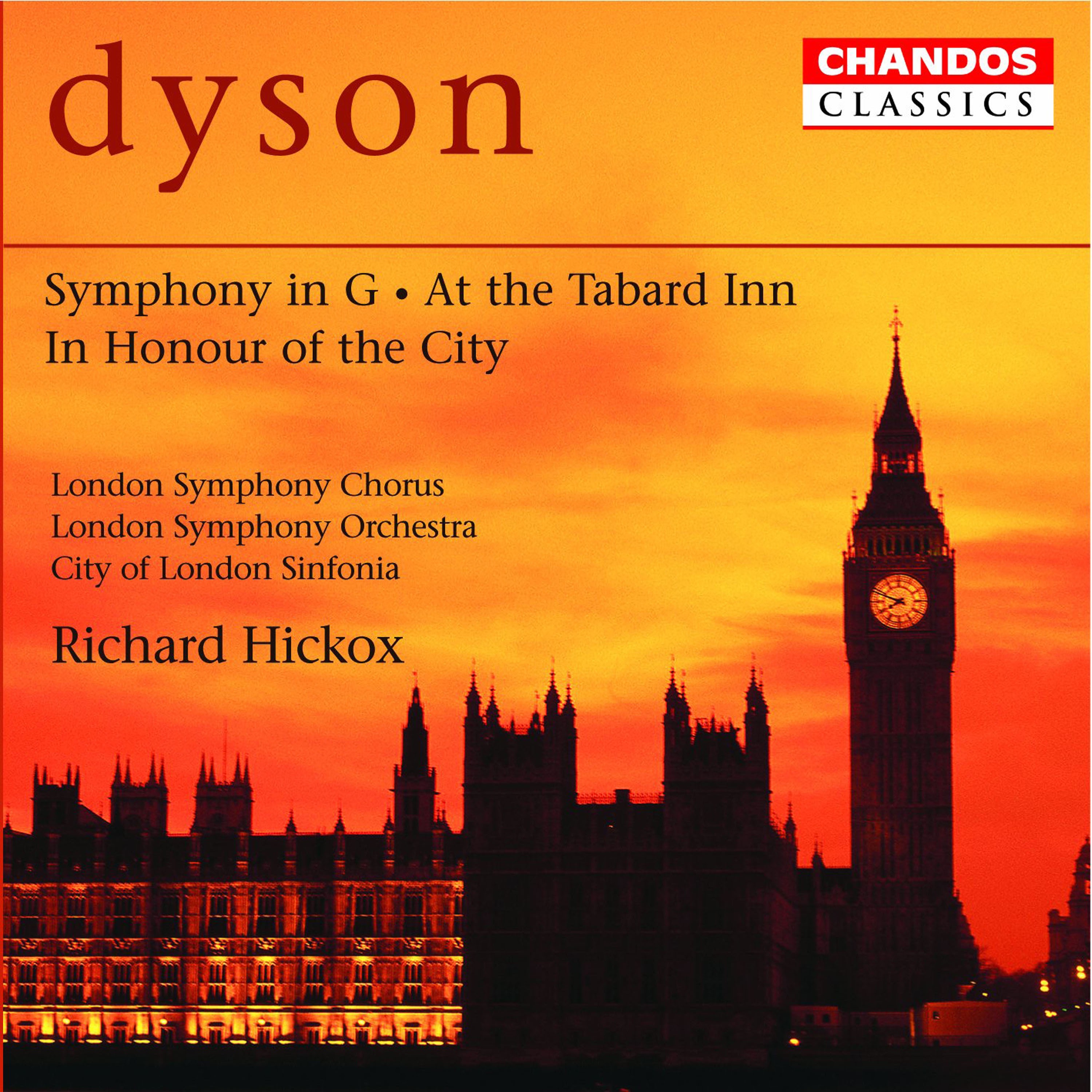 Dyson: Symphony in G, At the Tabard Inn & in Honour of the City album cover