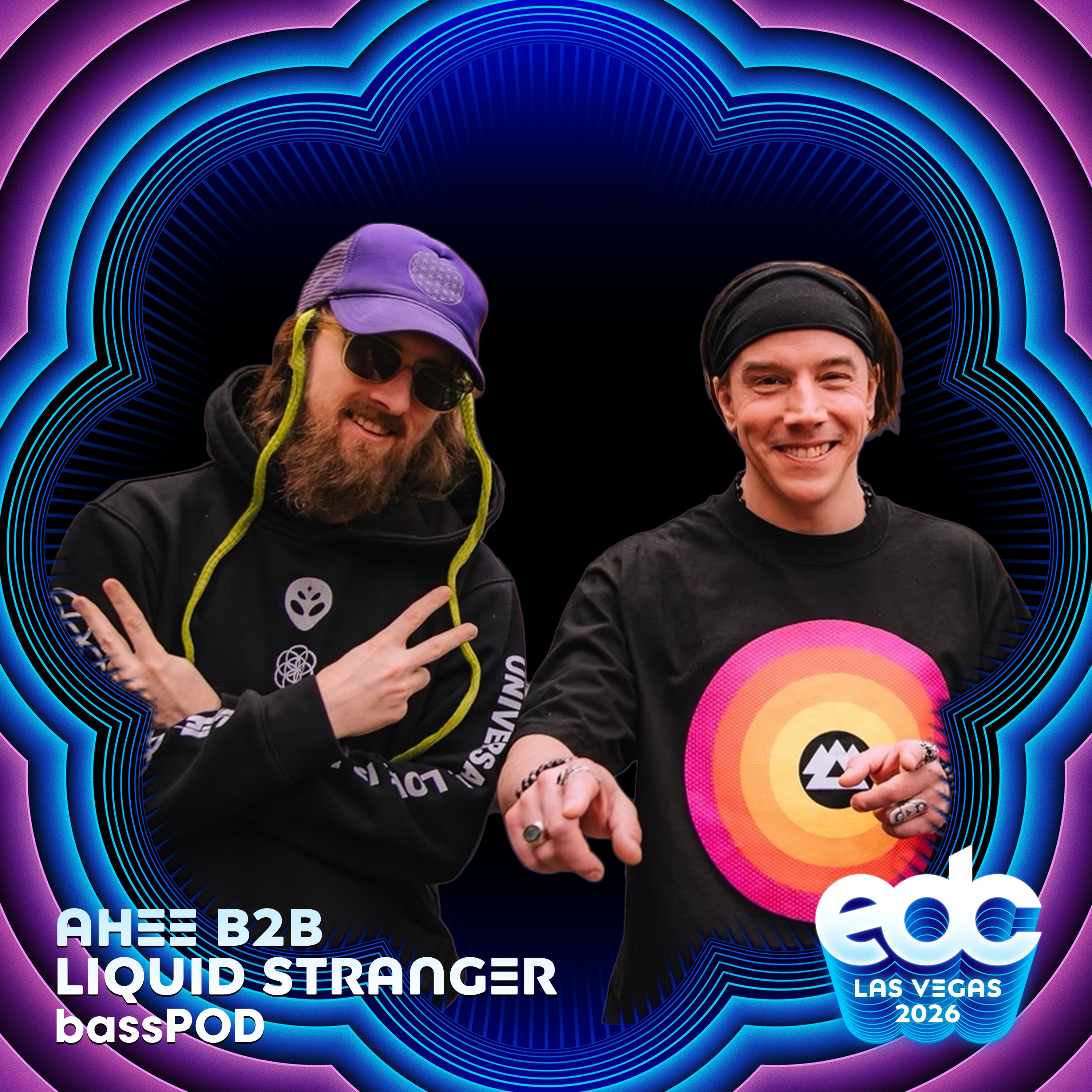 AHEE b2b Liquid Stranger at EDC Las Vegas 2026: Basspod Stage (DJ Mix) album cover