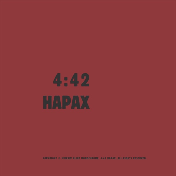 4: 42 Hapax - Single album cover