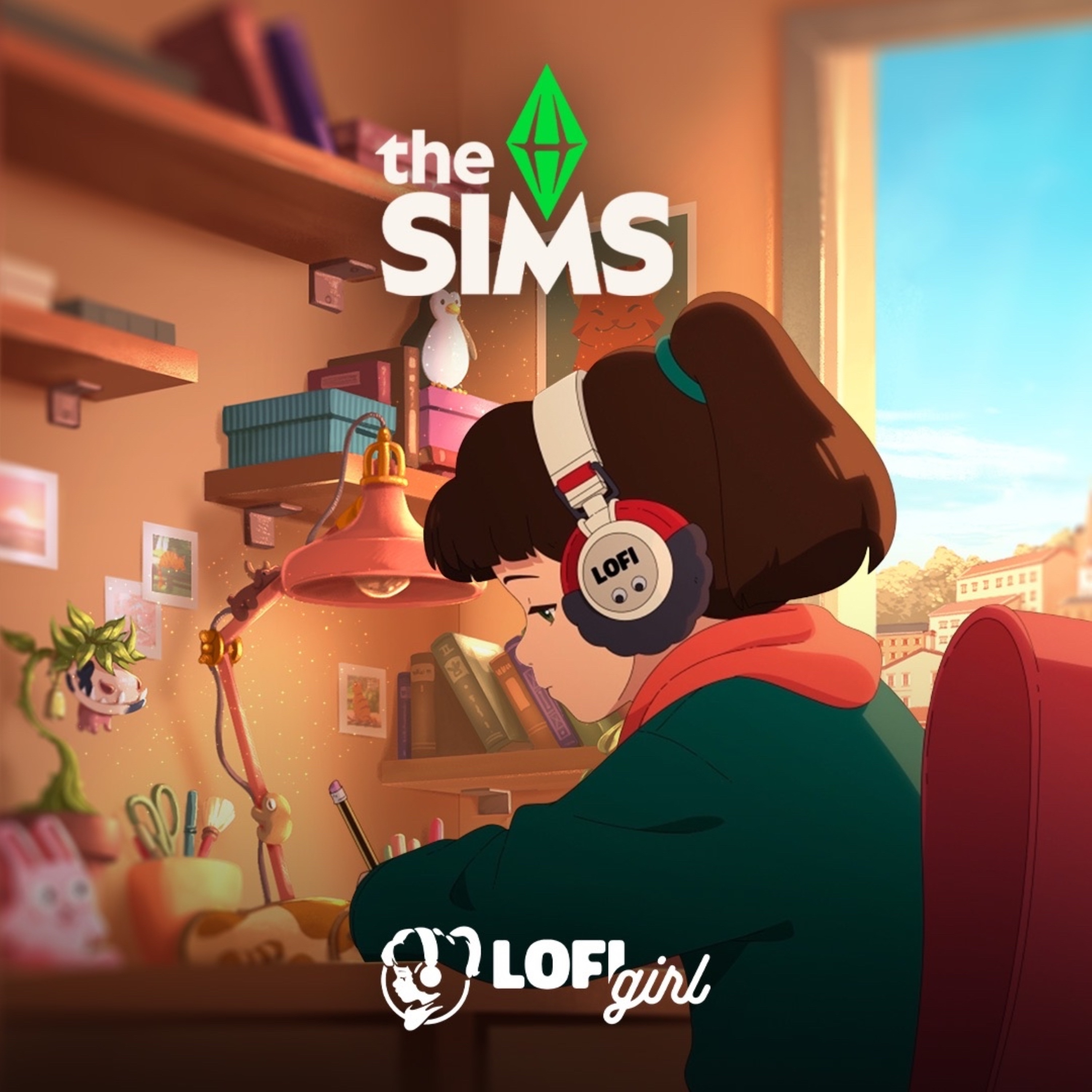 Lofi Girl x The Sims - cozy music to feel ooh be gah! album cover