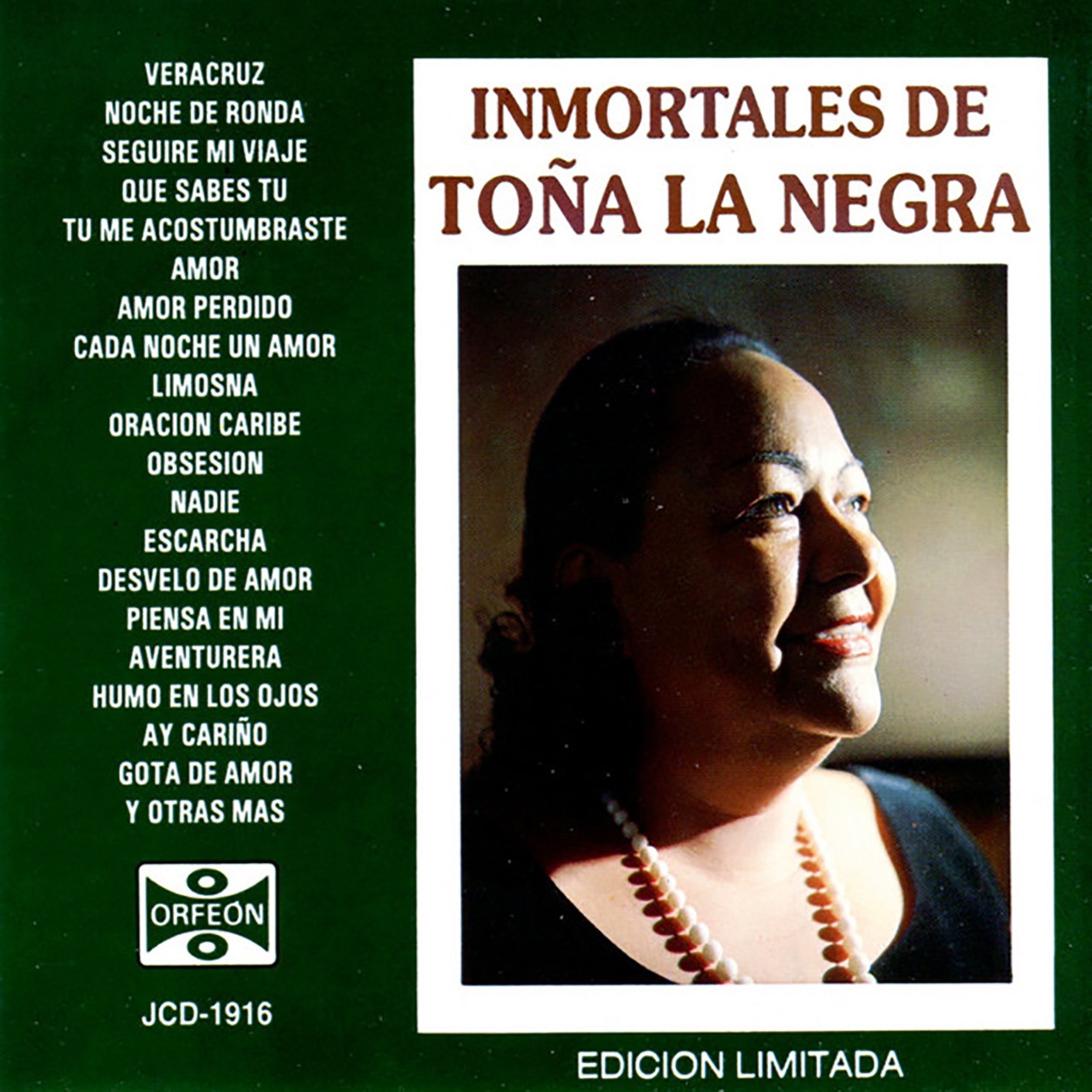Inmortales de Toña la Negra album cover