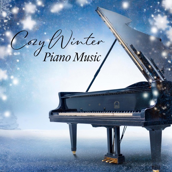 Cozy winter piano music album cover