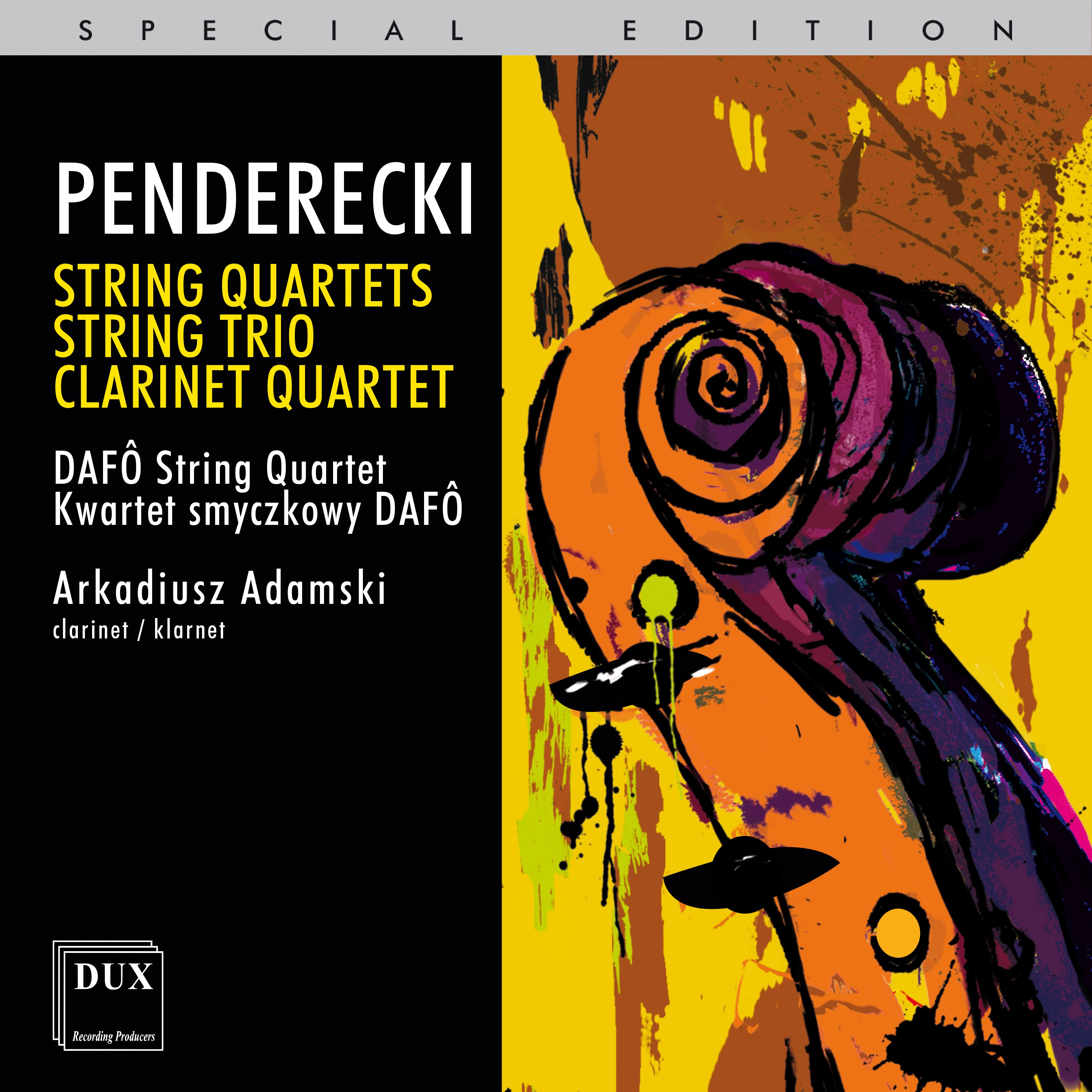 Penderecki: String Quartets, String Trio & Clarinet Quartet album cover