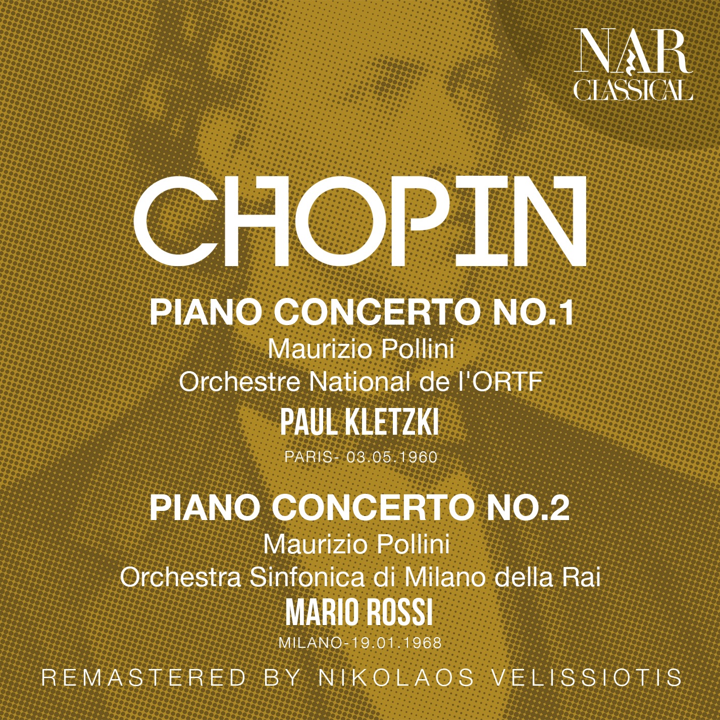 CHOPIN: PIANO CONCERTO No. 1, PIANO CONCERTO No. 2; LISZT: PIANO CONCERTO No. 1 "TRIANGLE CONCERTO"; album cover