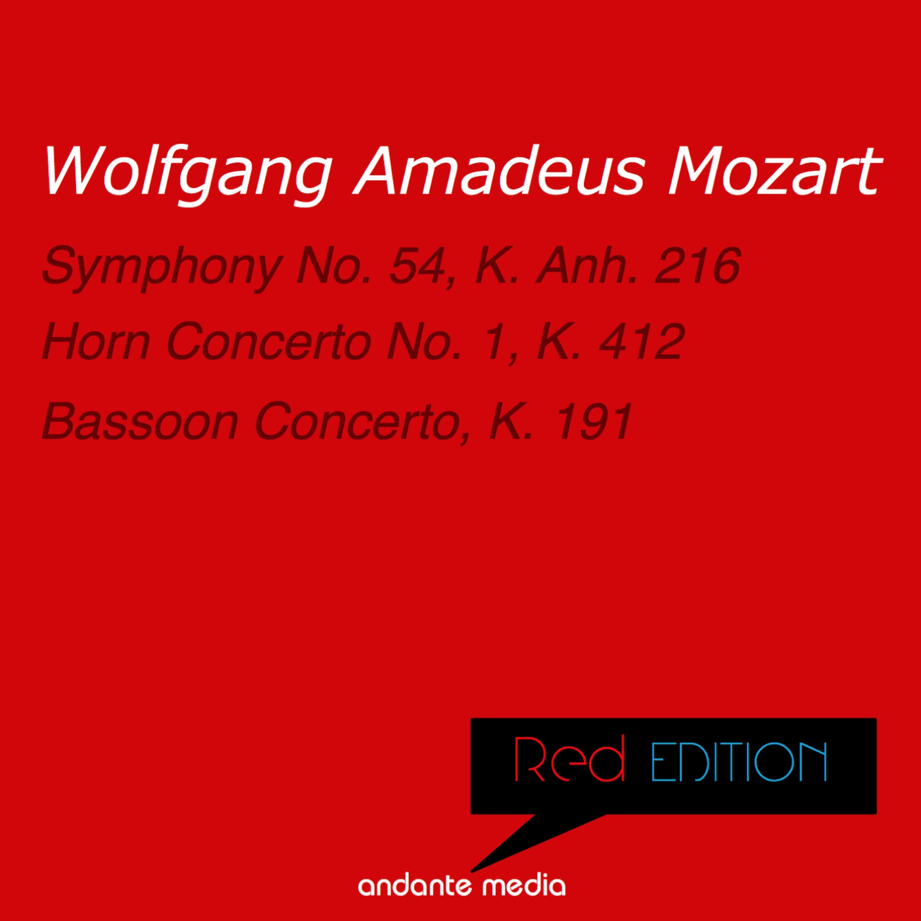 Red Edition - Mozart: Symphony No. 54, K. Anh. 216 & Bassoon Concerto, K. 191 album cover