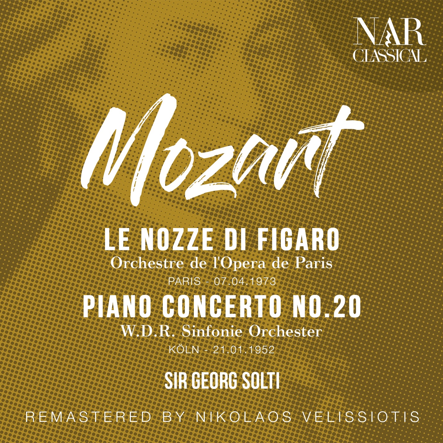 MOZART: LE NOZZE DI FIGARO, PIANO CONCERTO No. 20 album cover