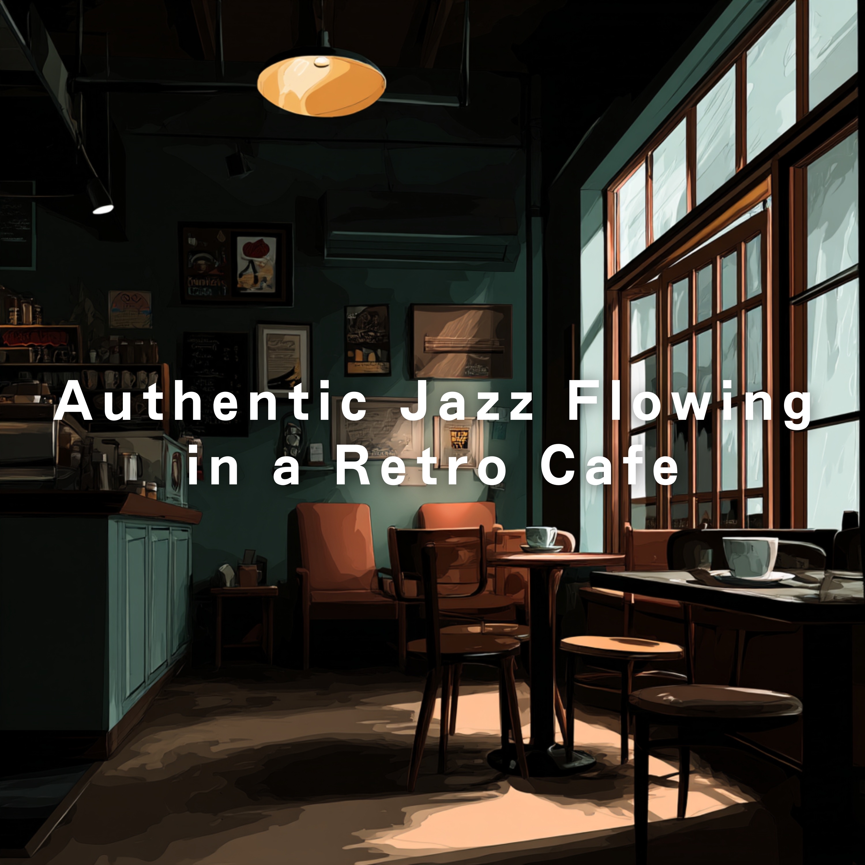 Authentic Jazz Flowing in a Retro Cafe album cover