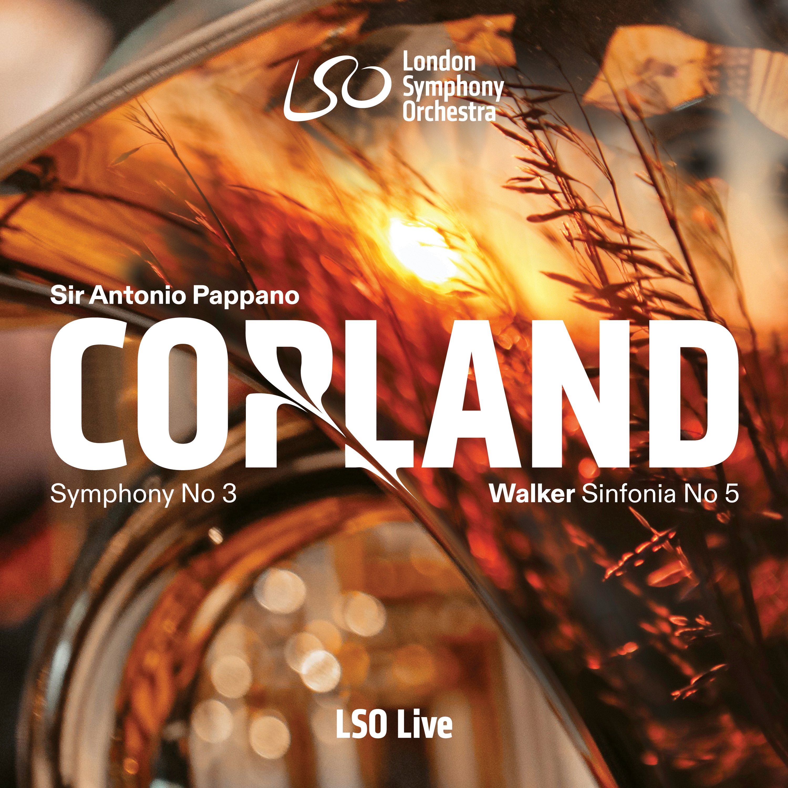 Copland: Symphony No. 3 – Walker: Sinfonia No. 5 "Visions" album cover