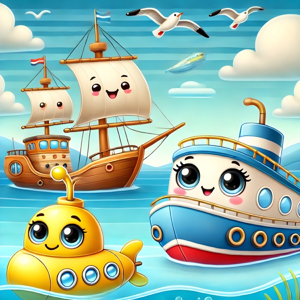 Boats, Ships, Submarine Songs for Kids, Toddlers, Preschoolers album cover