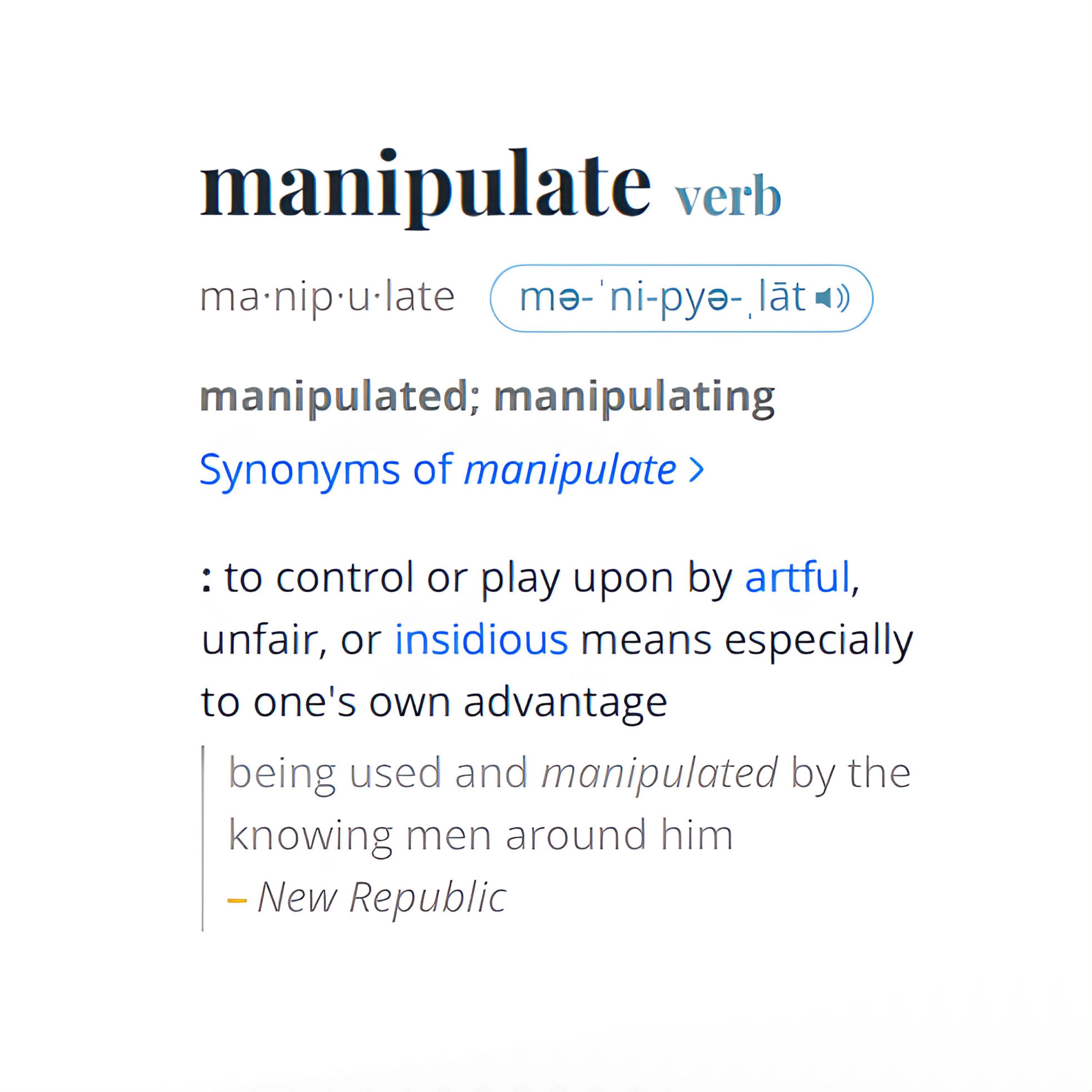 the power of manipulation - Single album cover