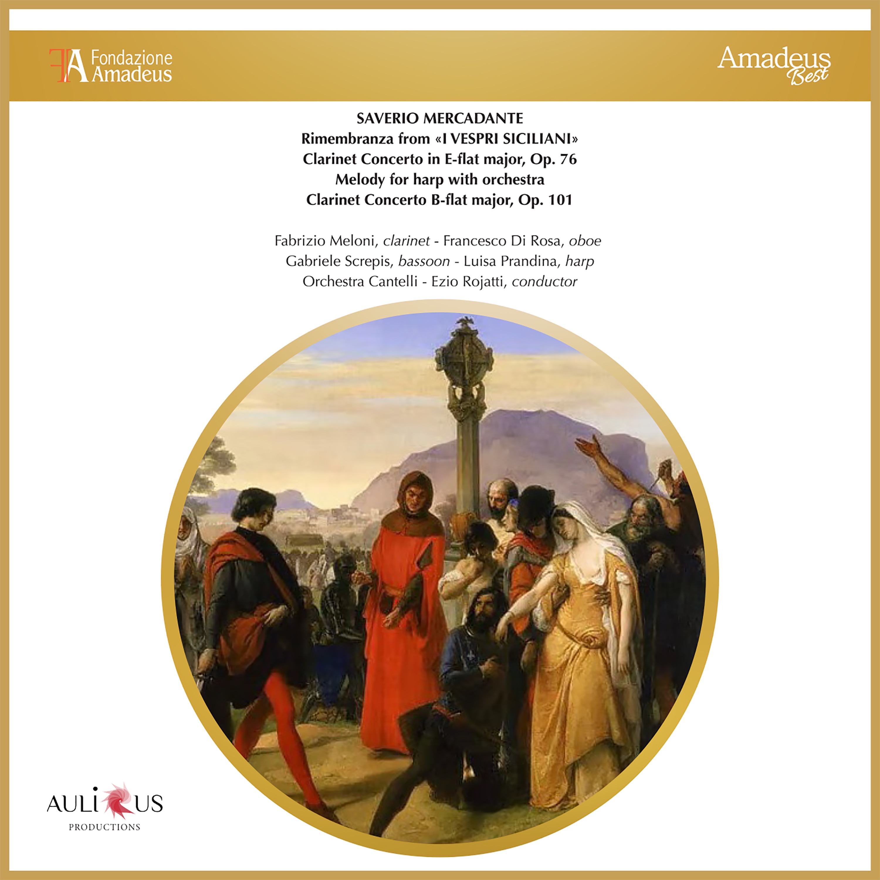 Saverio Mercadante: I Vespri Siciliani: Rimembranza - Clarinet Concerto in E-Flat Major, Op. 76 - Me album cover