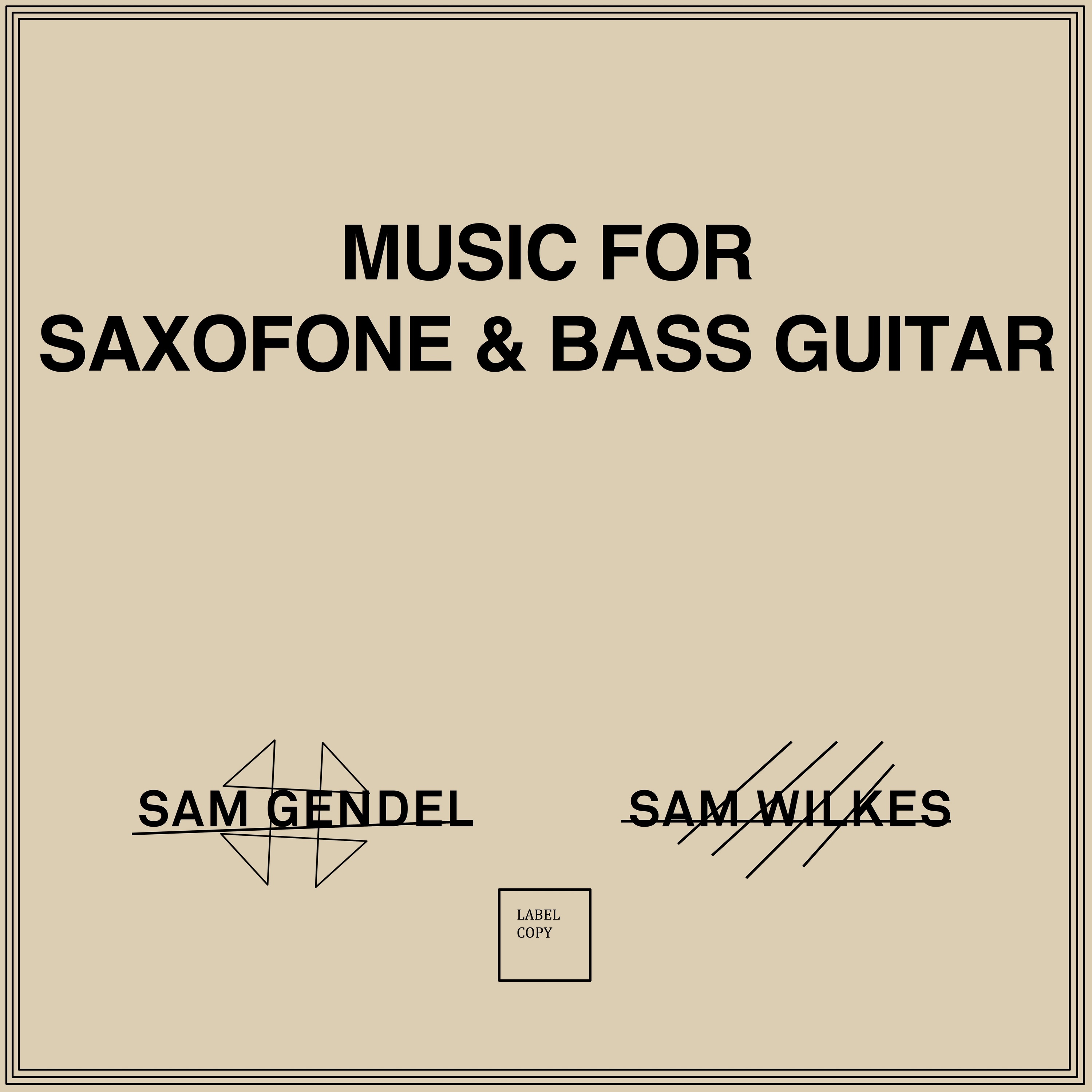 Music for Saxofone & Bass Guitar album cover