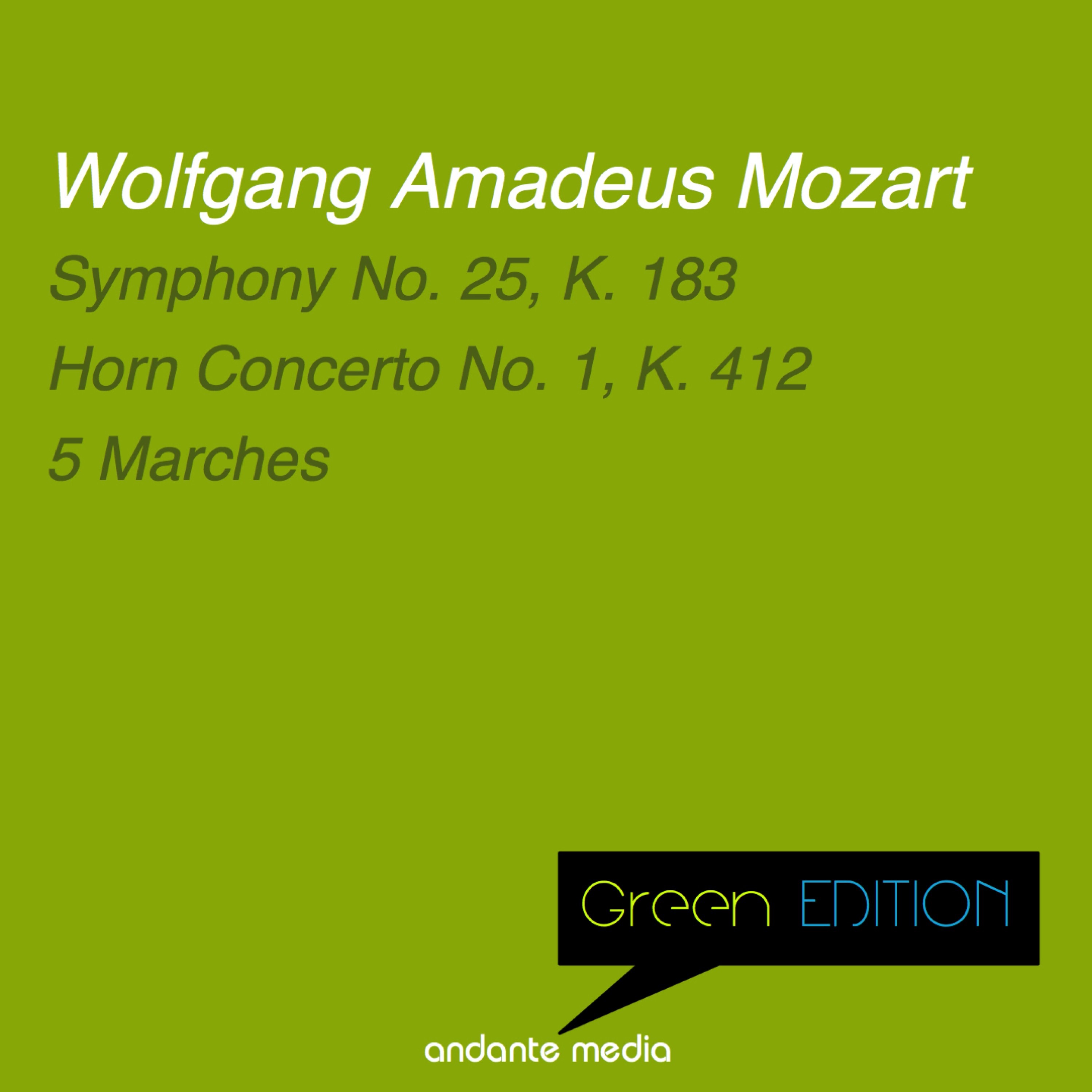 Green Edition - Mozart: Symphony No. 25, K. 183 & Horn Concerto No. 1, K. 412 album cover
