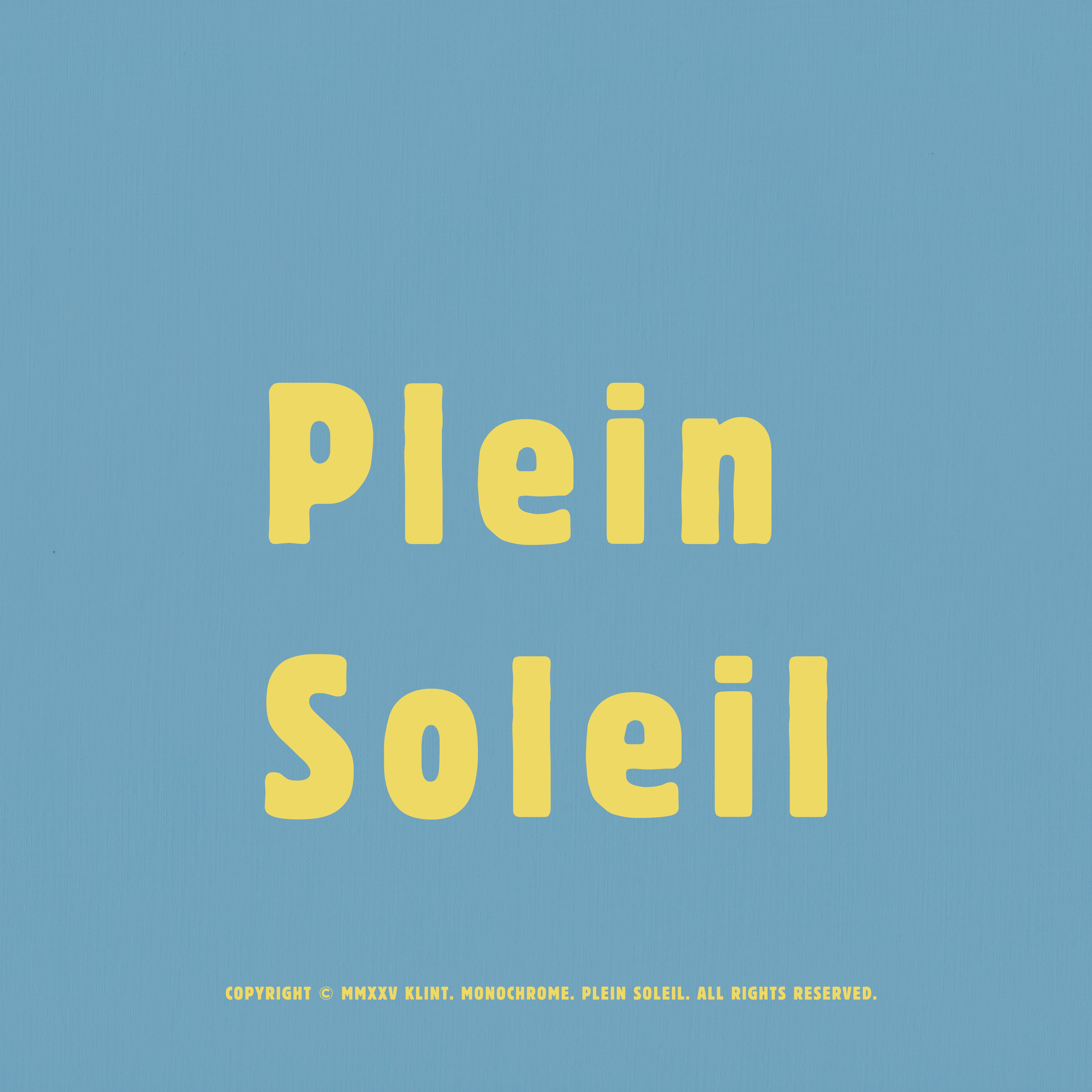 Plein Soleil - Single album cover
