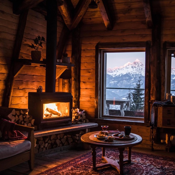 A Snowy Day at the Fireplace album cover