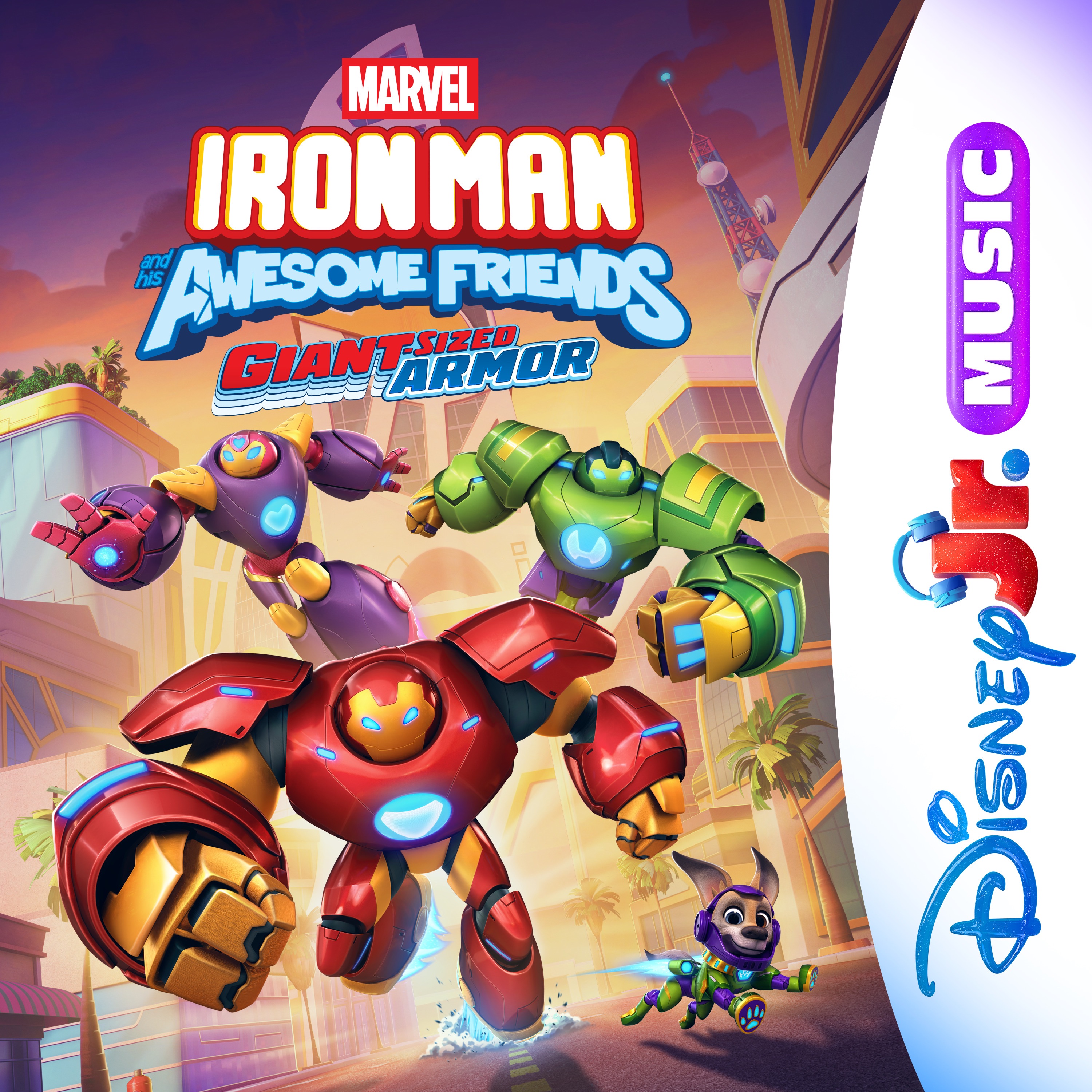 Disney Jr. Music: Marvel's Iron Man and His Awesome Friends: Giant-Sized Armor album cover