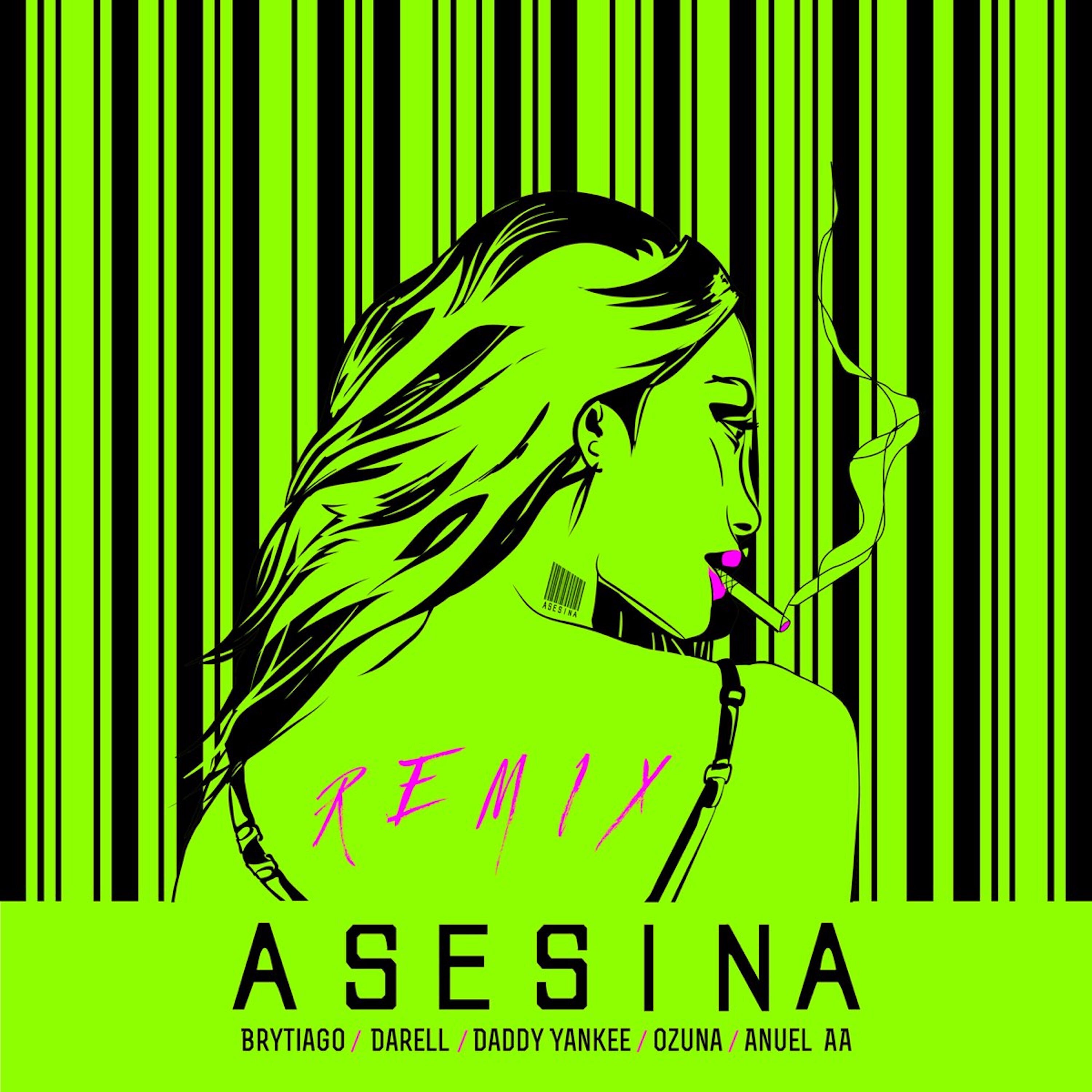 Asesina (Remix) [feat. Anuel AA & Darell] - Single album cover