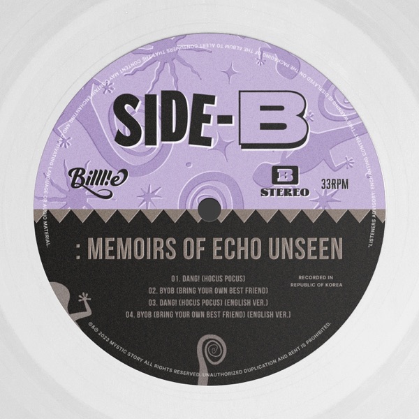side-B : memoirs of echo unseen - EP album cover