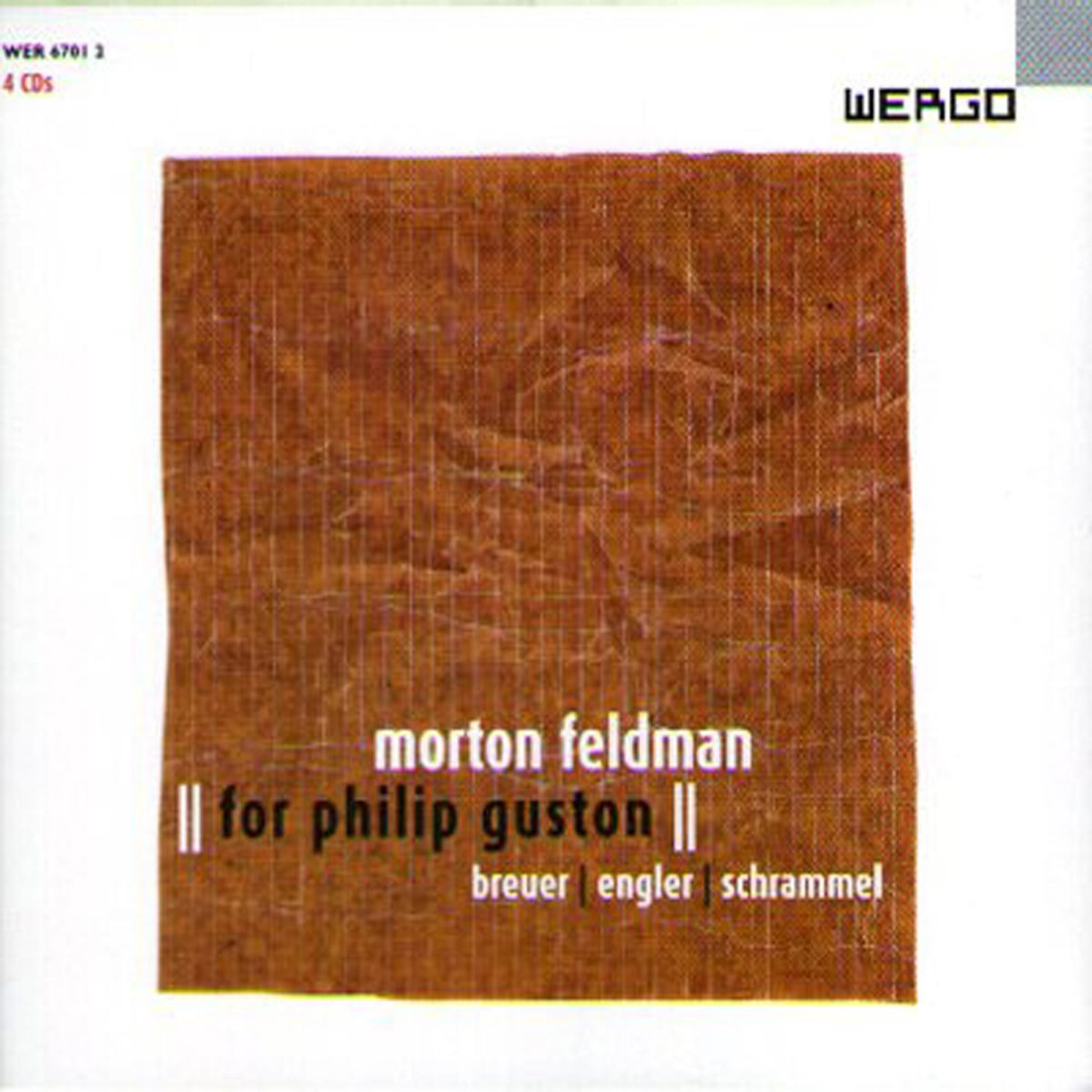 Morton Feldman: For Philip Guston album cover