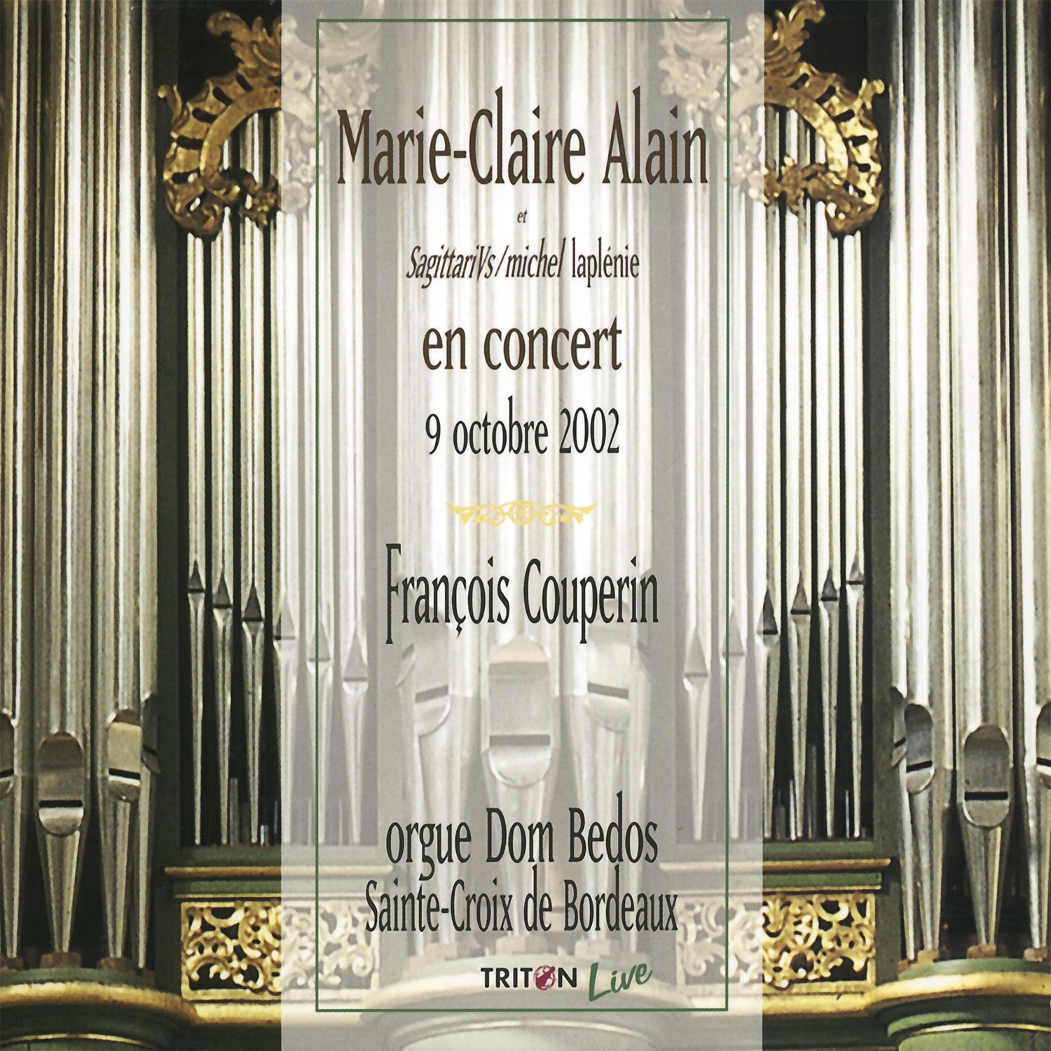 Couperin: Marie-Claire Alain et SagittariVs en concert - 9 octobre 2002 album cover