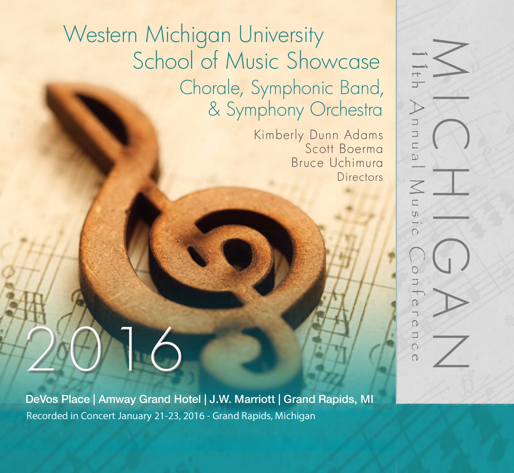 igan Music Conference 2016 Western Michigan University School of Music Showcase Chorale Symphonic Ba album cover