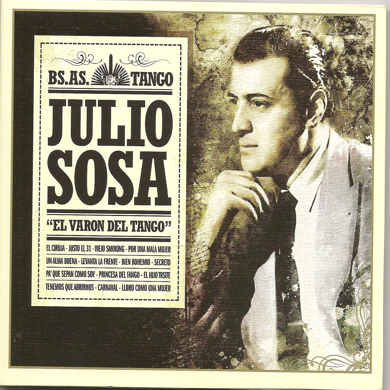 Julio Sosa "El varon del tango" - Bs As Tango - album cover