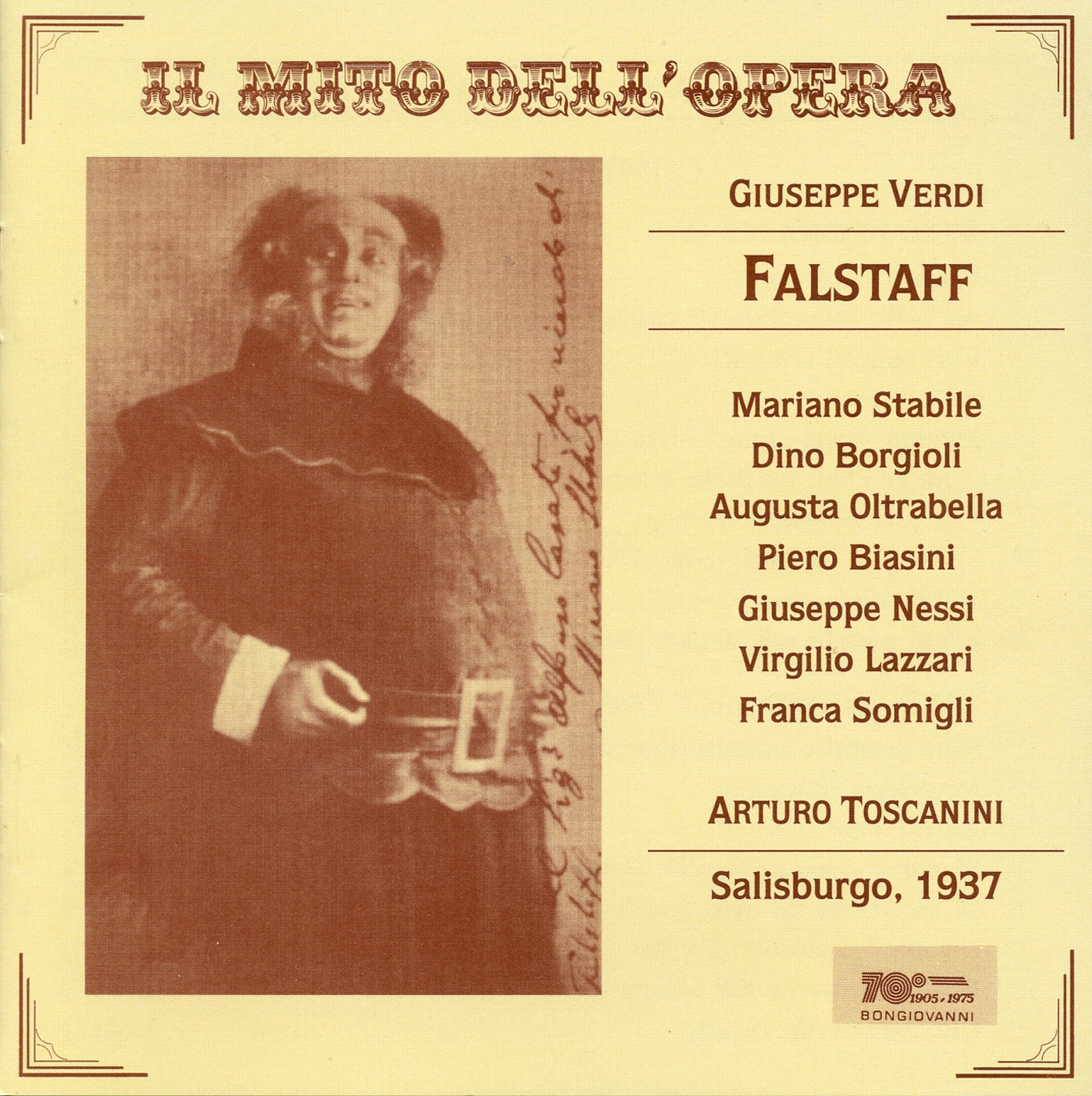 Verdi: Falstaff (Recorded 1937) album cover