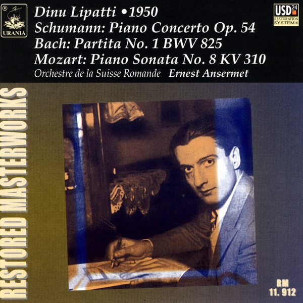 Schumann: Piano Concerto Op. 54 - Bach: Partita No. 1, BWV 825 - Mozart: Piano Sonata No. 8, K. 310 album cover
