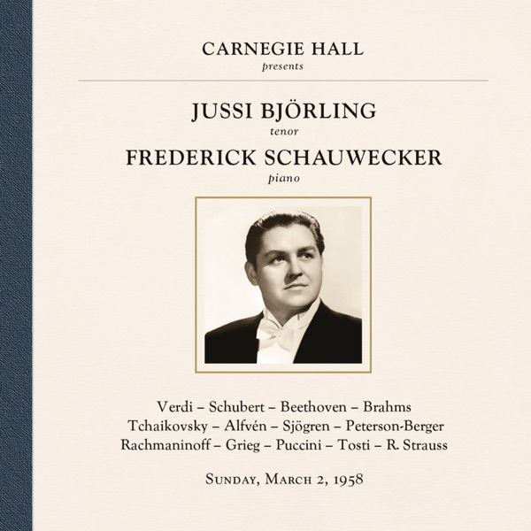 Jussi Björling at Carnegie Hall, New York City, March 2, 1958 album cover
