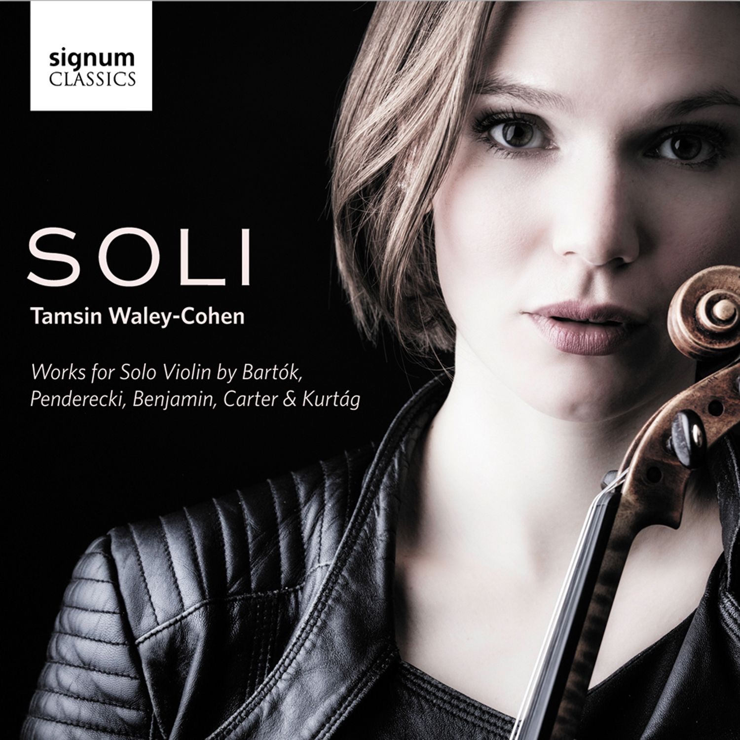 SOLI: Works for Solo Violin by Bartók, Penderecki, Benjamin, Carter and Kurtág album cover