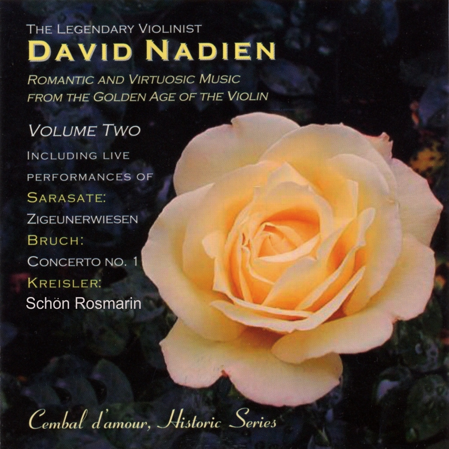 The Legendary Violinist David  Nadien, Vol. 2 album cover
