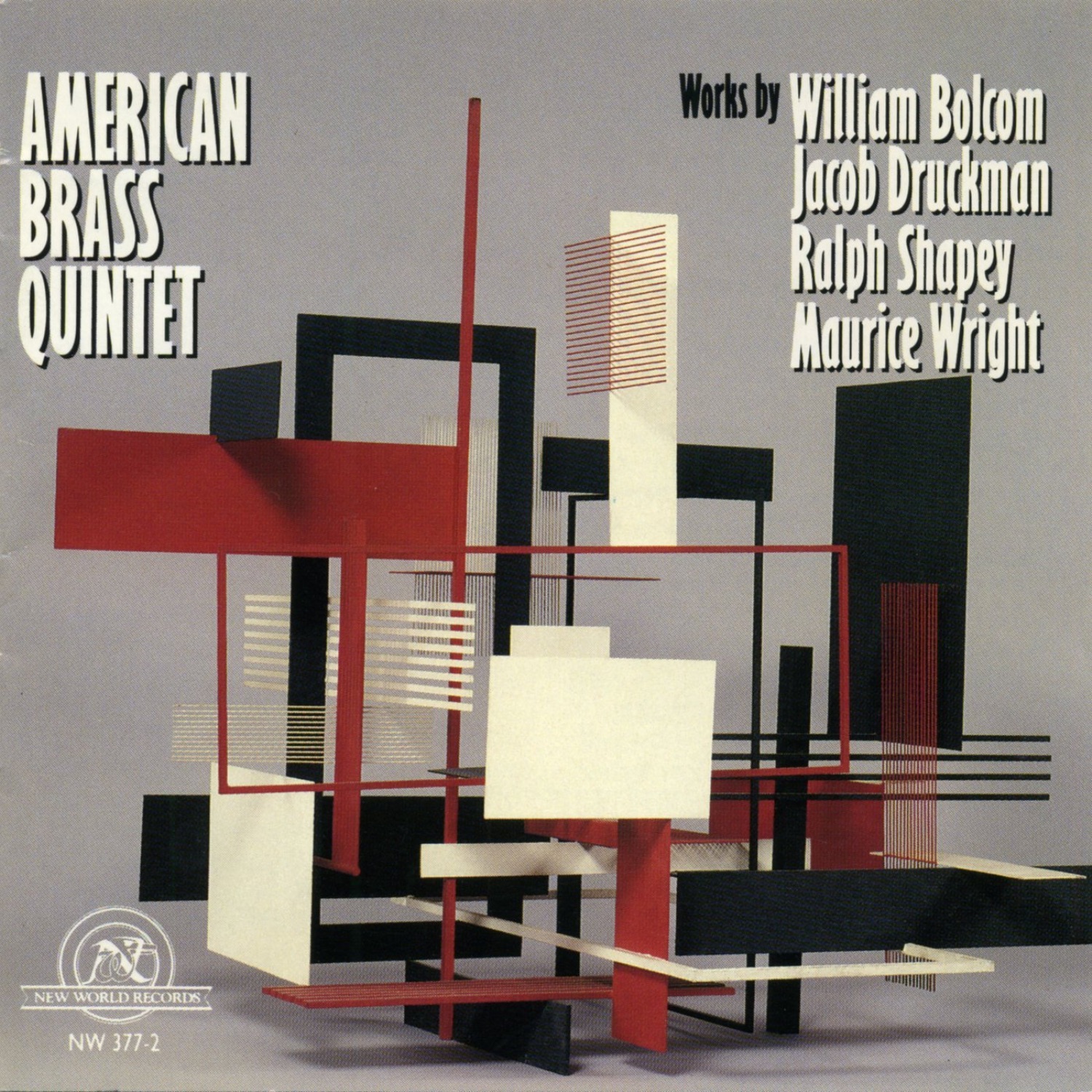 American Brass Quintet: Works by Bolcom, Druckman, Shapey, Wright album cover