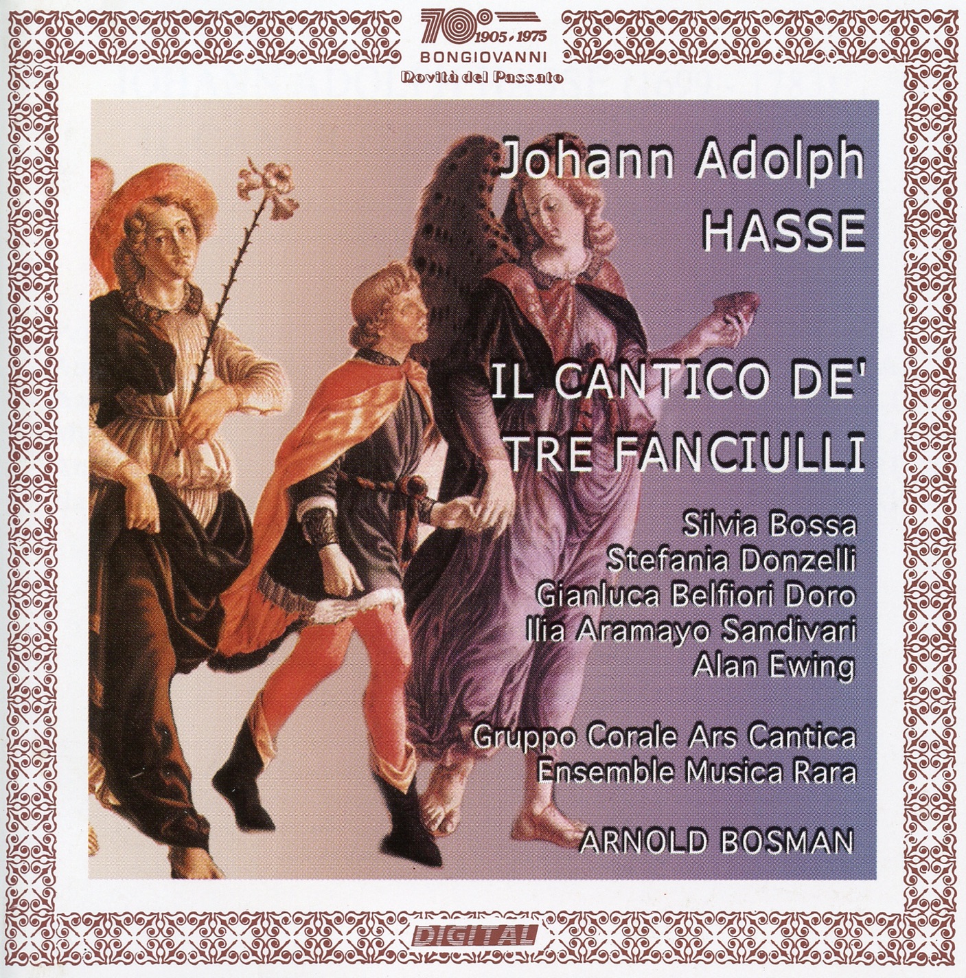 Hasse: Il cantico de' tre fanciulli (Live) album cover