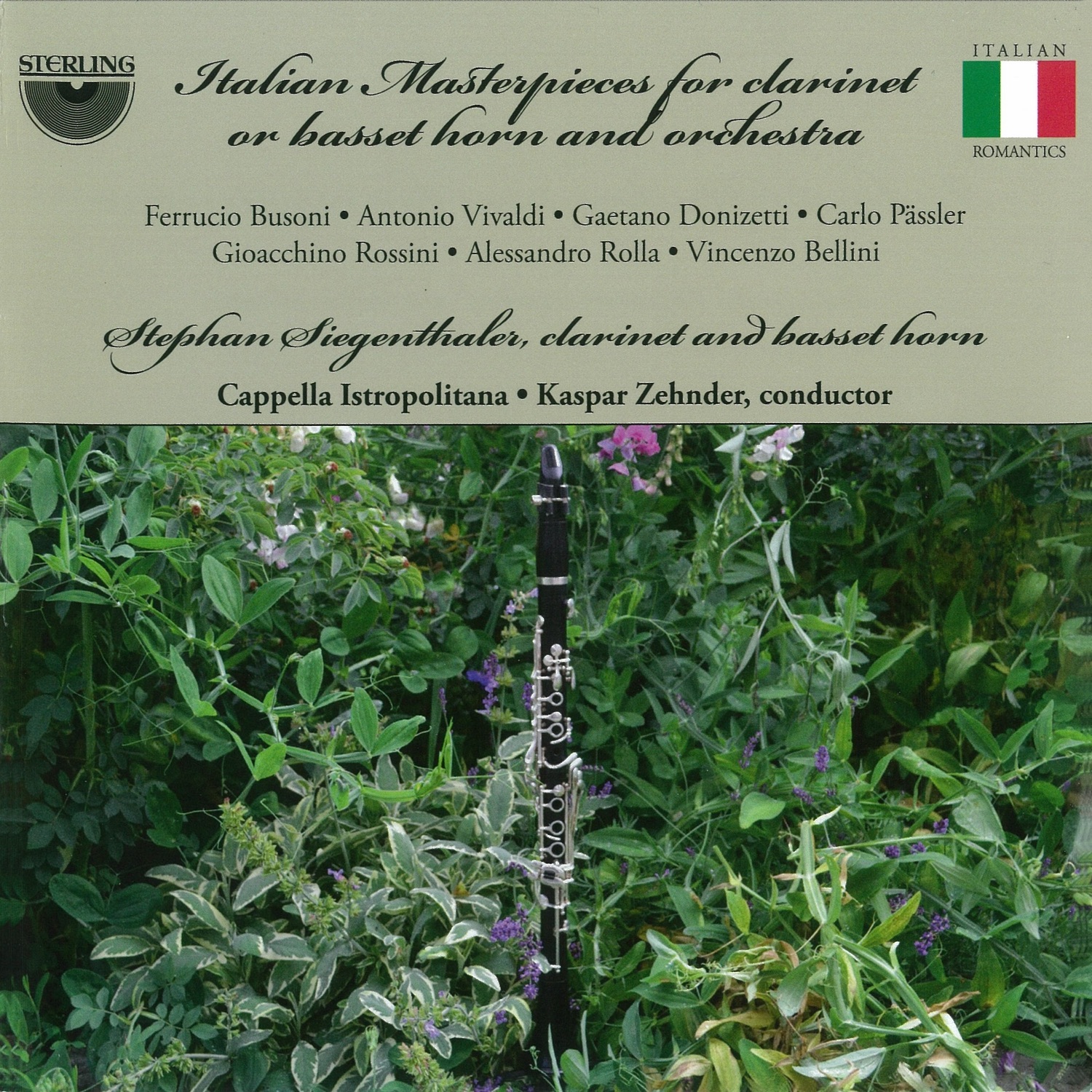Italian Masterpieces for Clarinet or Basset Horn and Orchestra album cover