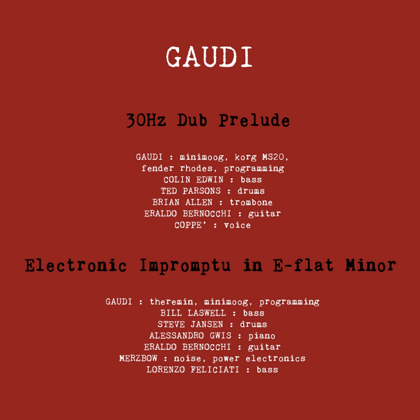 Gaudi - Single album cover