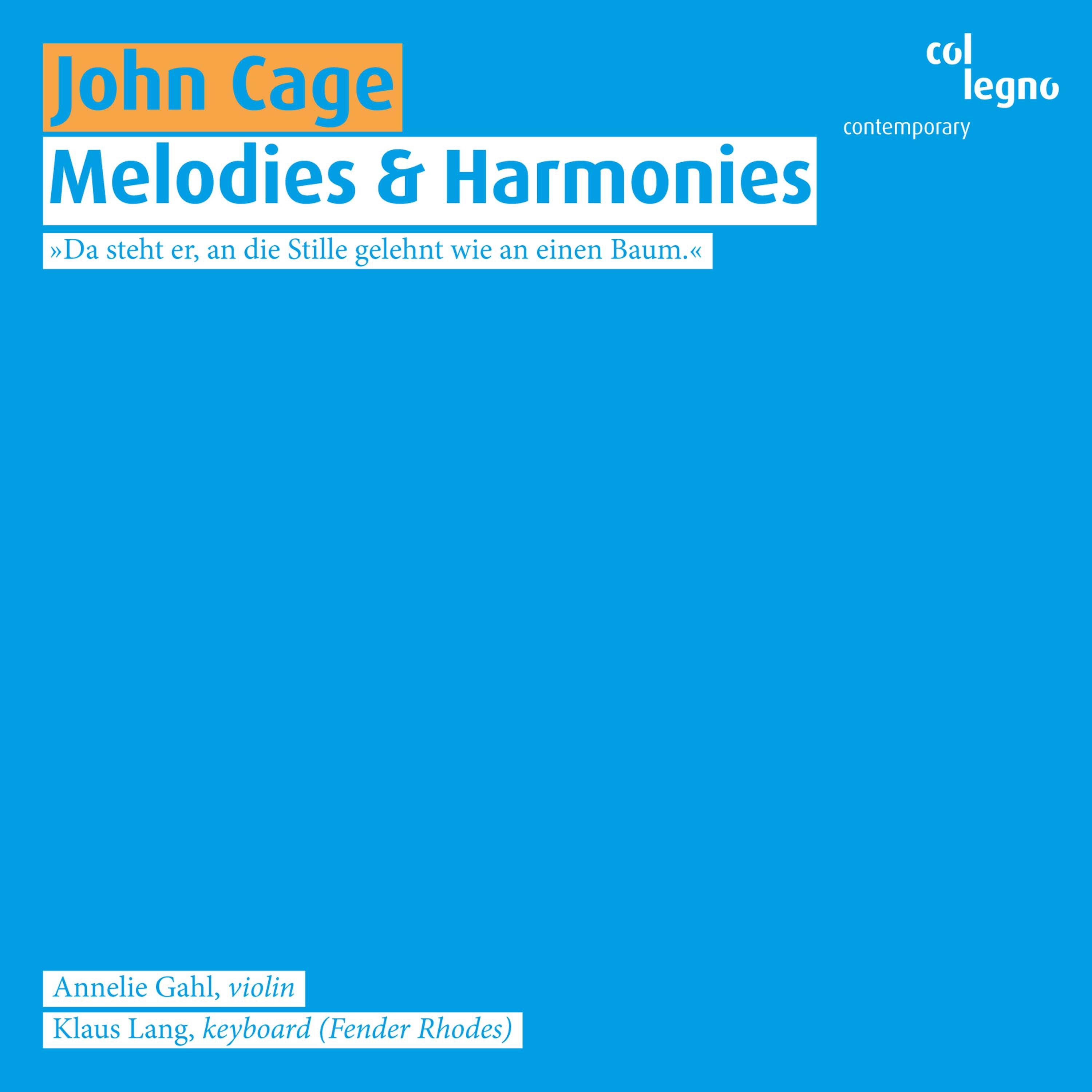 John Cage: Melodies & Harmonies album cover