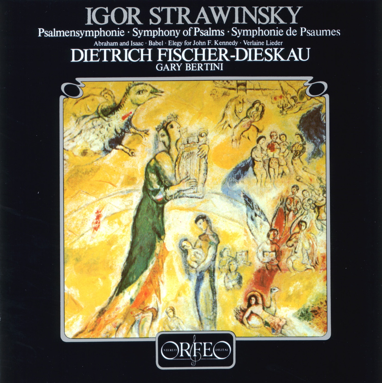 Stravinsky: Symphony of Psalms, 2 Poèmes de Paul Verlaine, Babel, Abraham and Isaac & Elegy for J.F. album cover