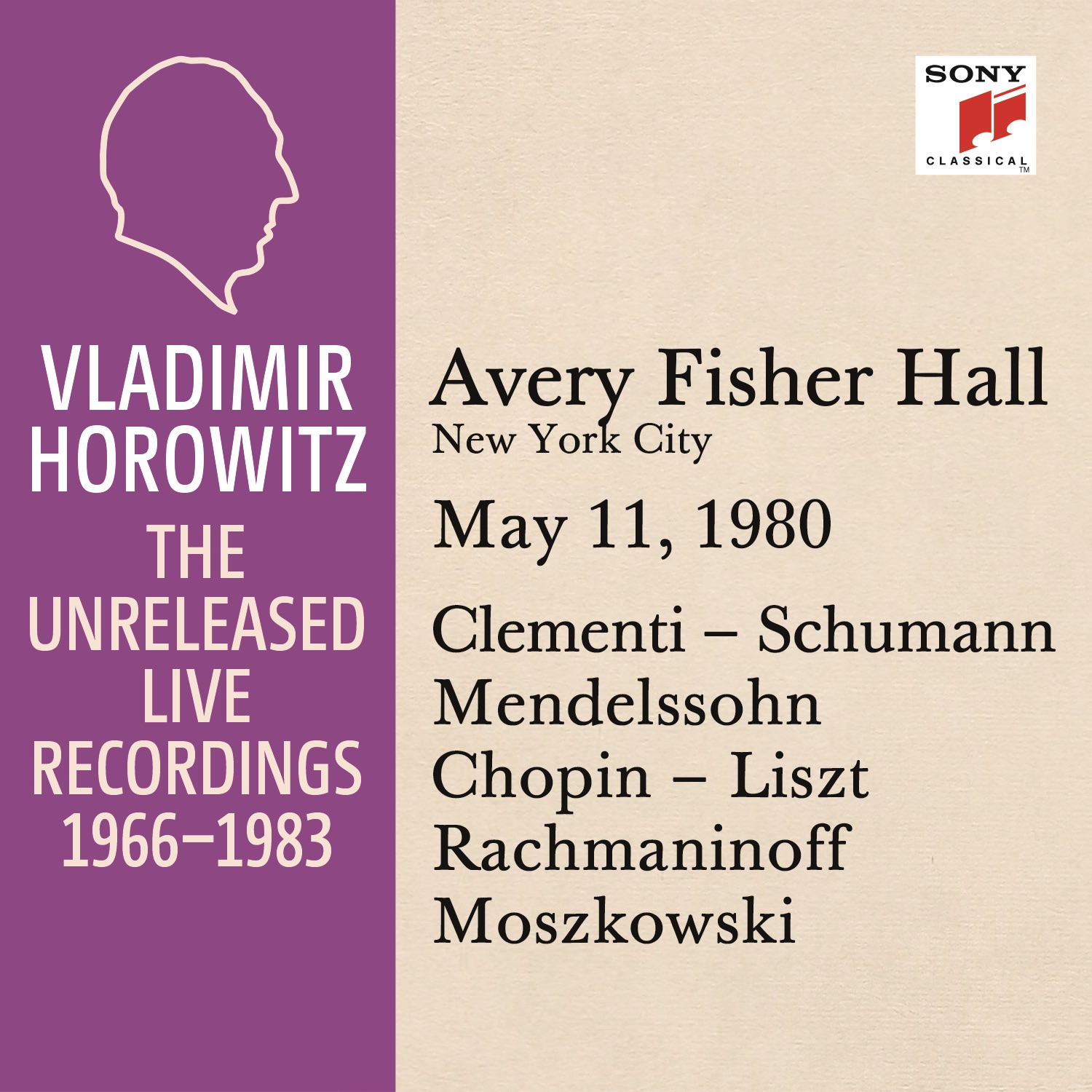 Vladimir Horowitz in Recital at Avery Fischer Hall, New York City, May 11, 1980 album cover