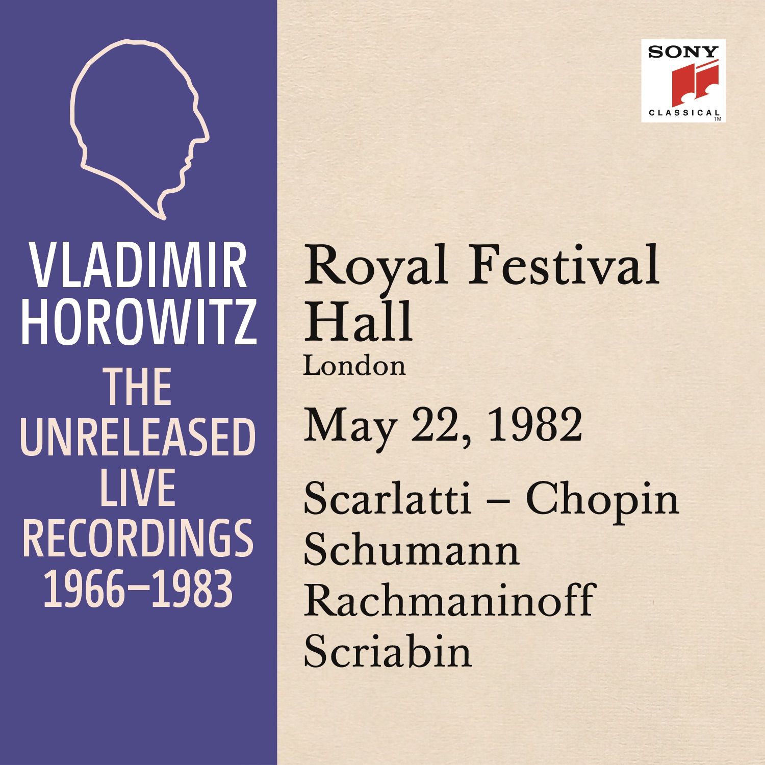 Vladimir Horowitz in Recital at the Royal Festival Hall, London, May 22, 1982 album cover