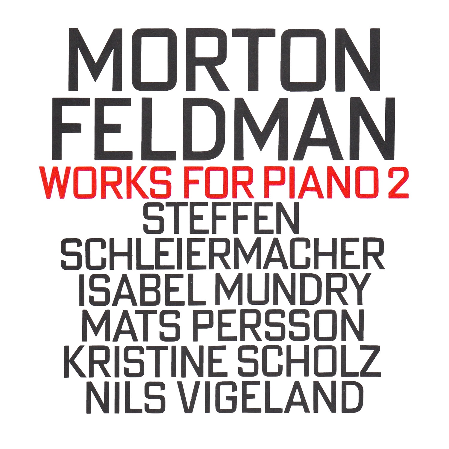 Morton Feldman: Works For Piano 2 album cover