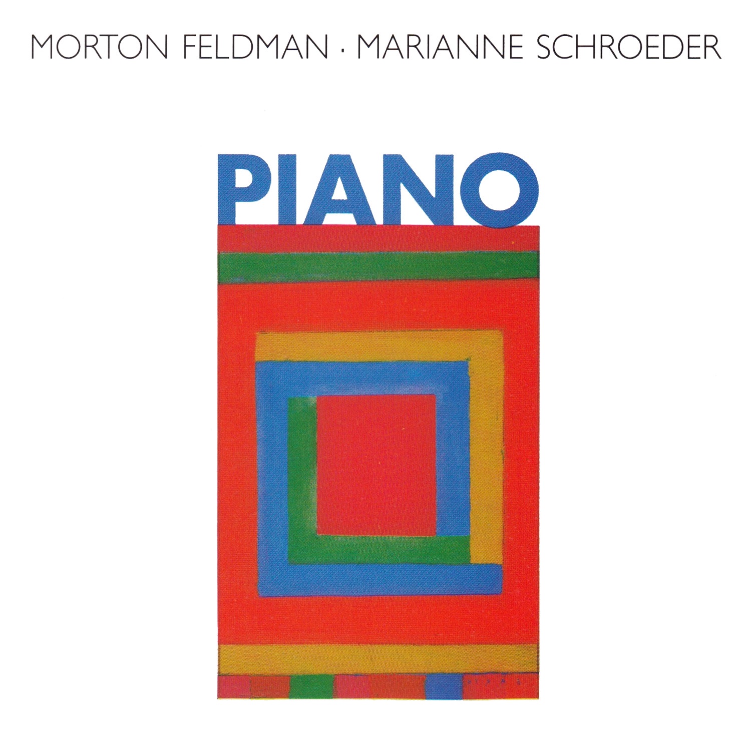 Morton Feldman: Piano album cover