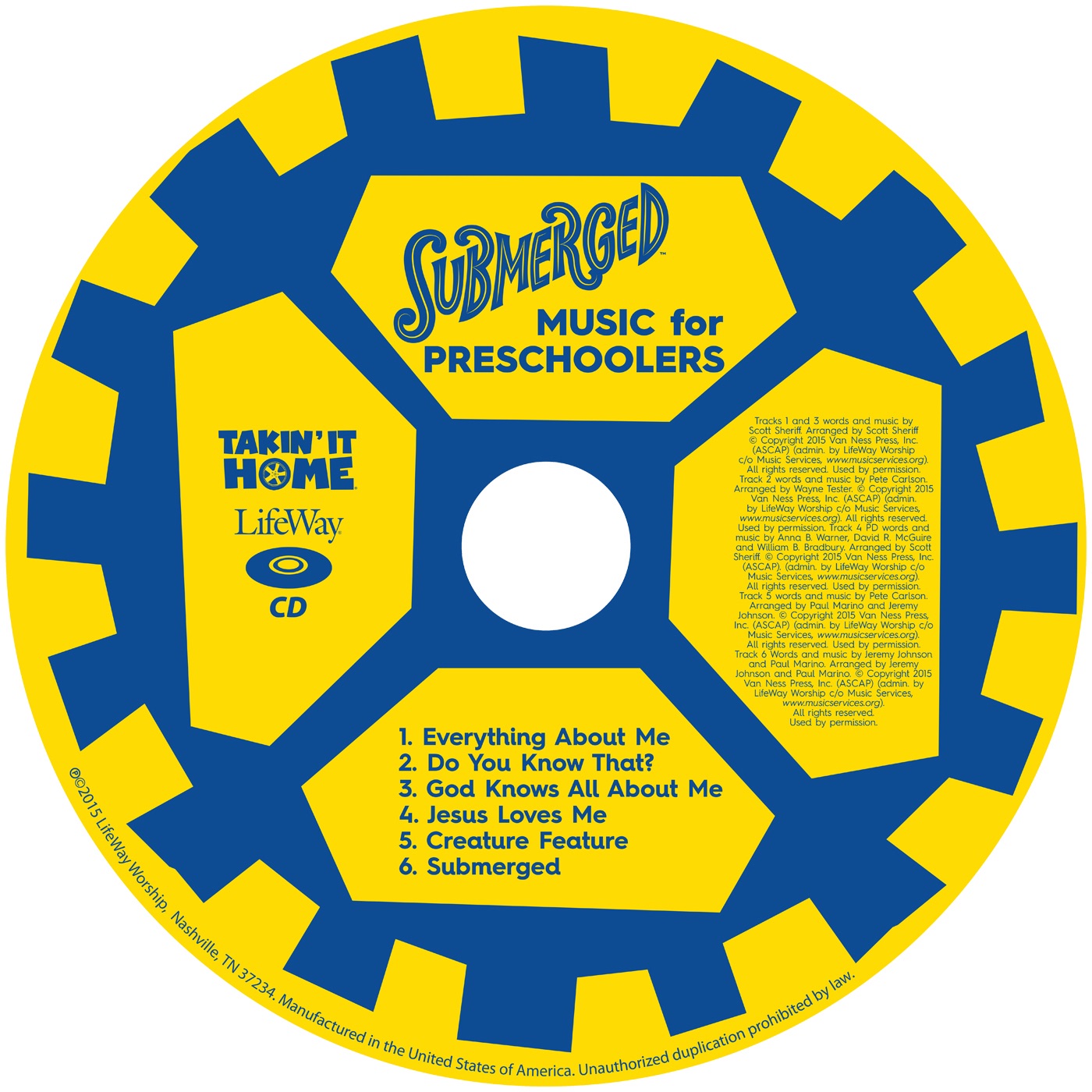 Takin' It Home Music for Preschoolers-Submerged VBS 2016 - EP album cover